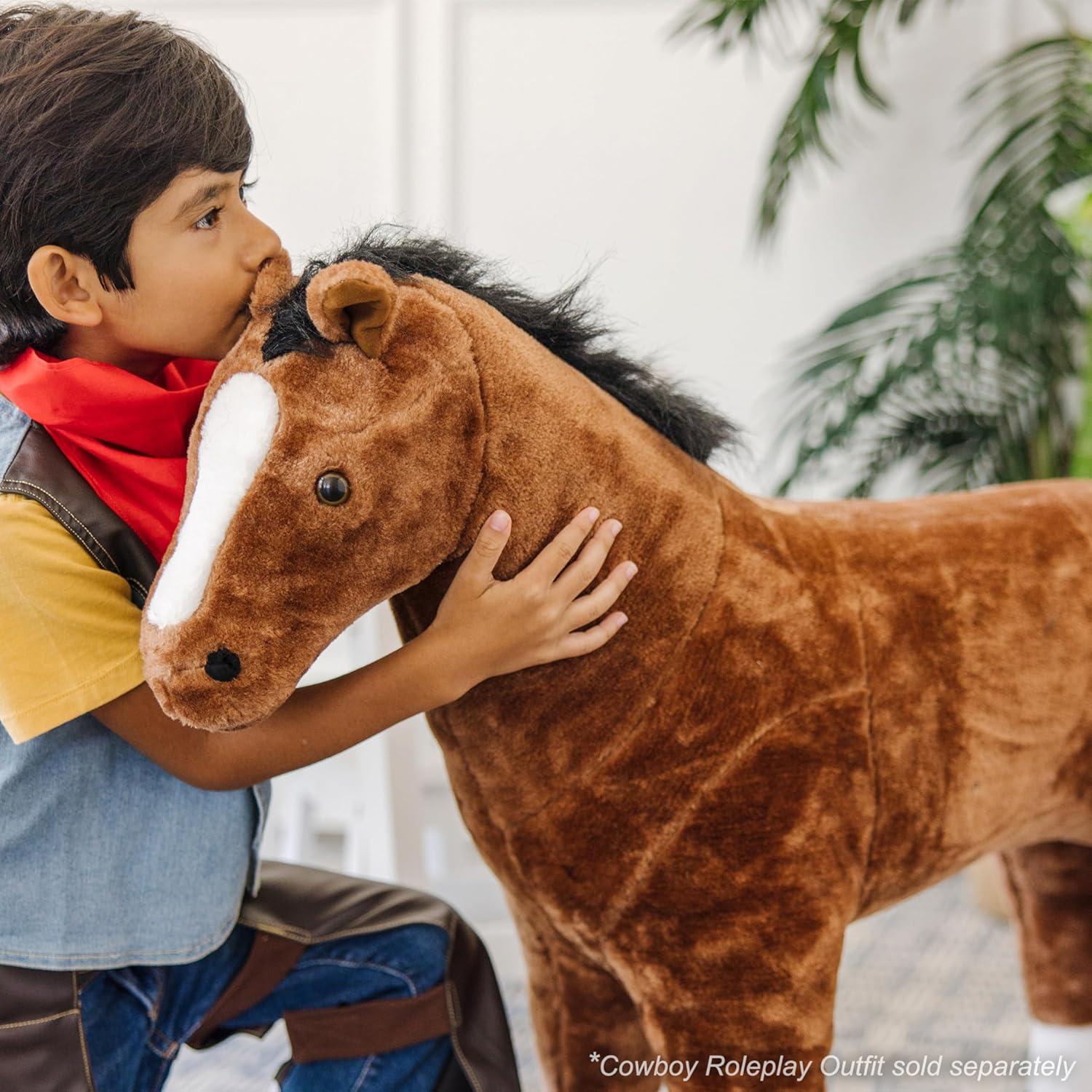 imageMelissa ampamp Doug Cowboy Role Play Costume Set 5 pcs  Includes Faux Leather Chaps  Cowboy DressUp Role Play Costume with Vest for Boys and Girls