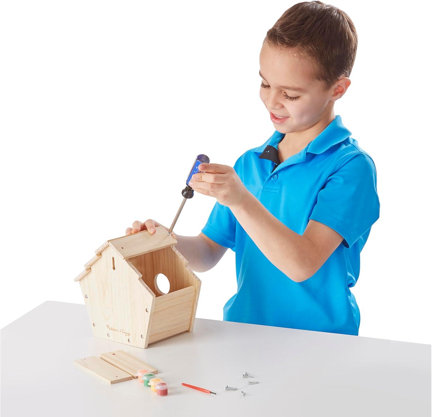 imageMelissa ampamp Doug Created by Me Birdhouse BuildYourOwn Wooden Craft Kit1 Count Pack of 1