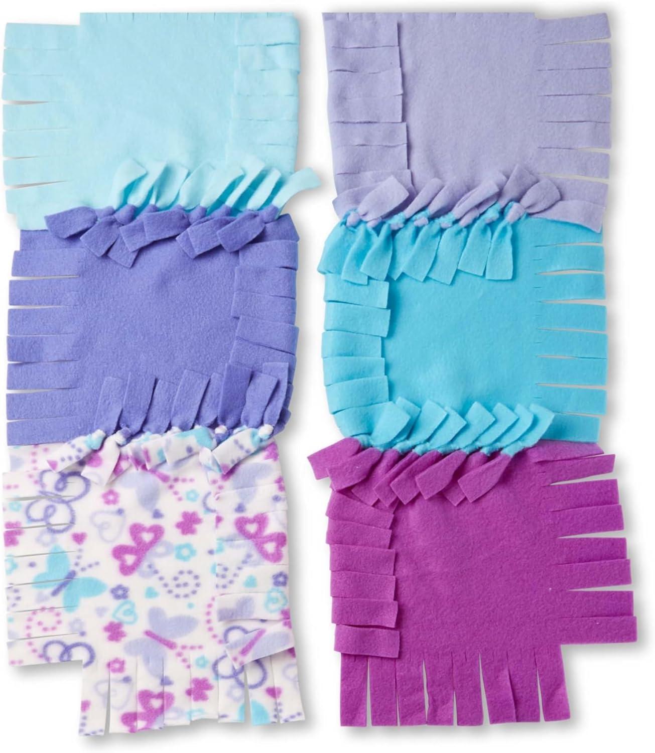 imageMelissa ampamp Doug Created by Me Butterfly Fleece Quilt NoSew Craft Kit 48 Squares 4 feet x 5 feet