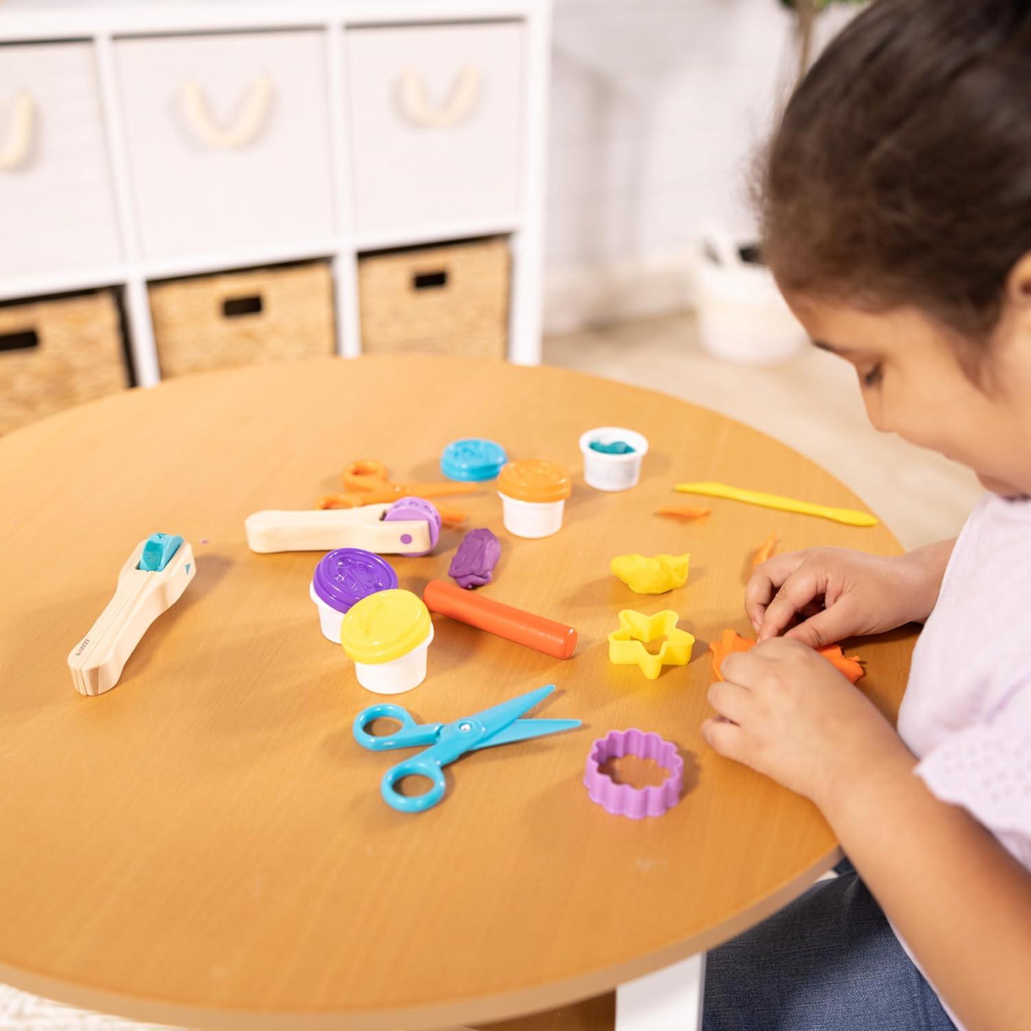 imageMelissa ampamp Doug Created by Me Cut Sculpt and Roll Modeling Dough Kit with 8 Tools and 4 Colors of Modeling Dough