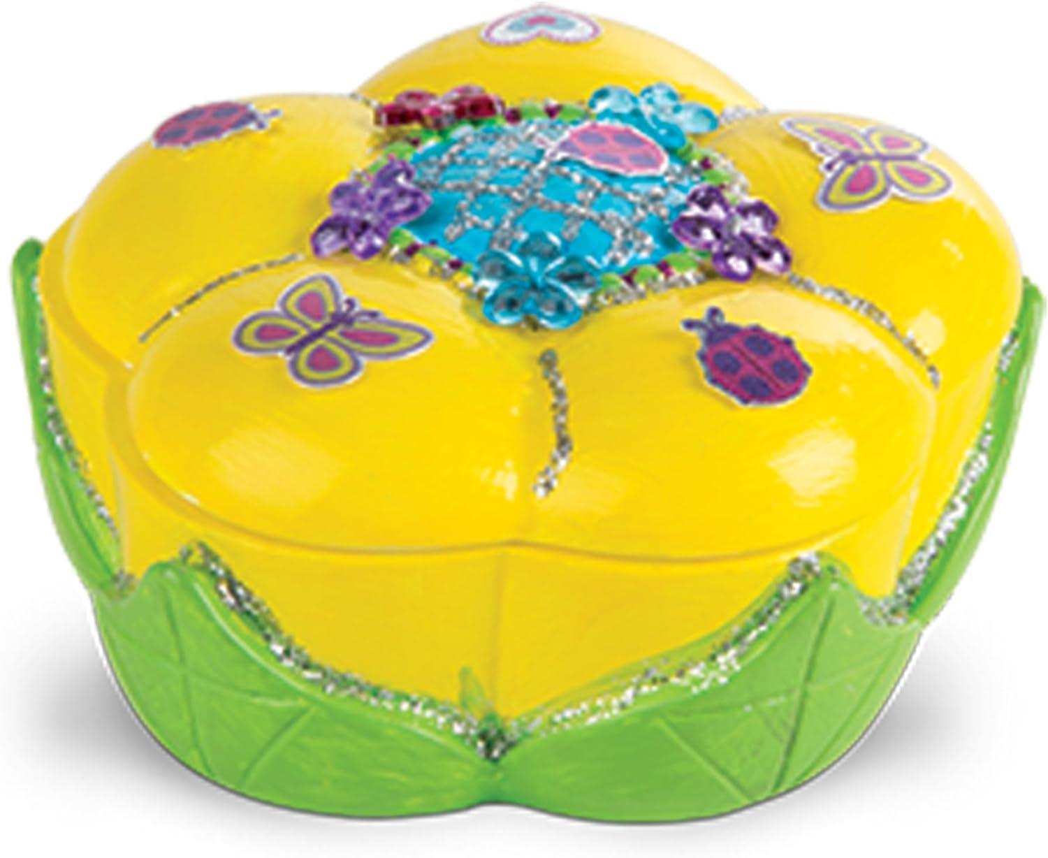 imageMelissa ampamp Doug Created by Me Favorite Things Craft Kits Set DecorateYourOwn Flower and Heart Treasure Boxes and Butterfly Bank