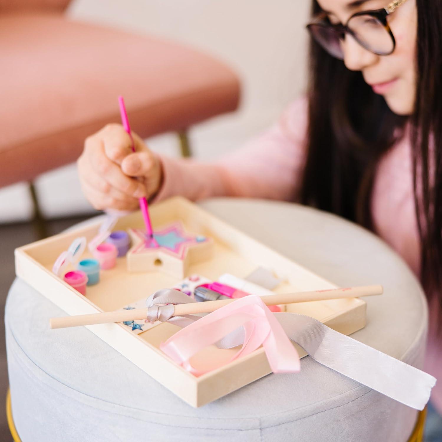 imageMelissa ampamp Doug Created by Me Paint ampamp Decorate Your Own Wooden Princess Wand Craft Kit Pink  Princess Crafts Great for Rainy Days Princess Toys for Kids Ages 4