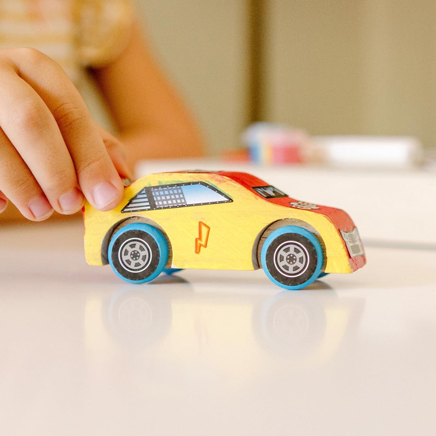 imageMelissa ampamp Doug Created by Me Race Car Wooden Craft Kit