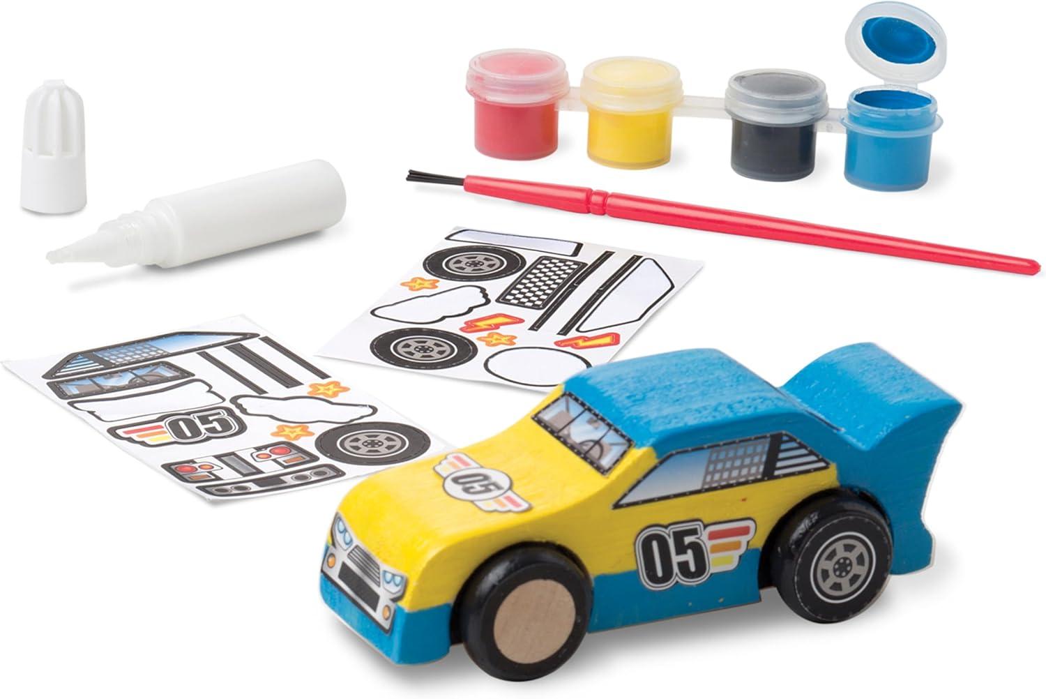 imageMelissa ampamp Doug Created by Me Race Car Wooden Craft Kit