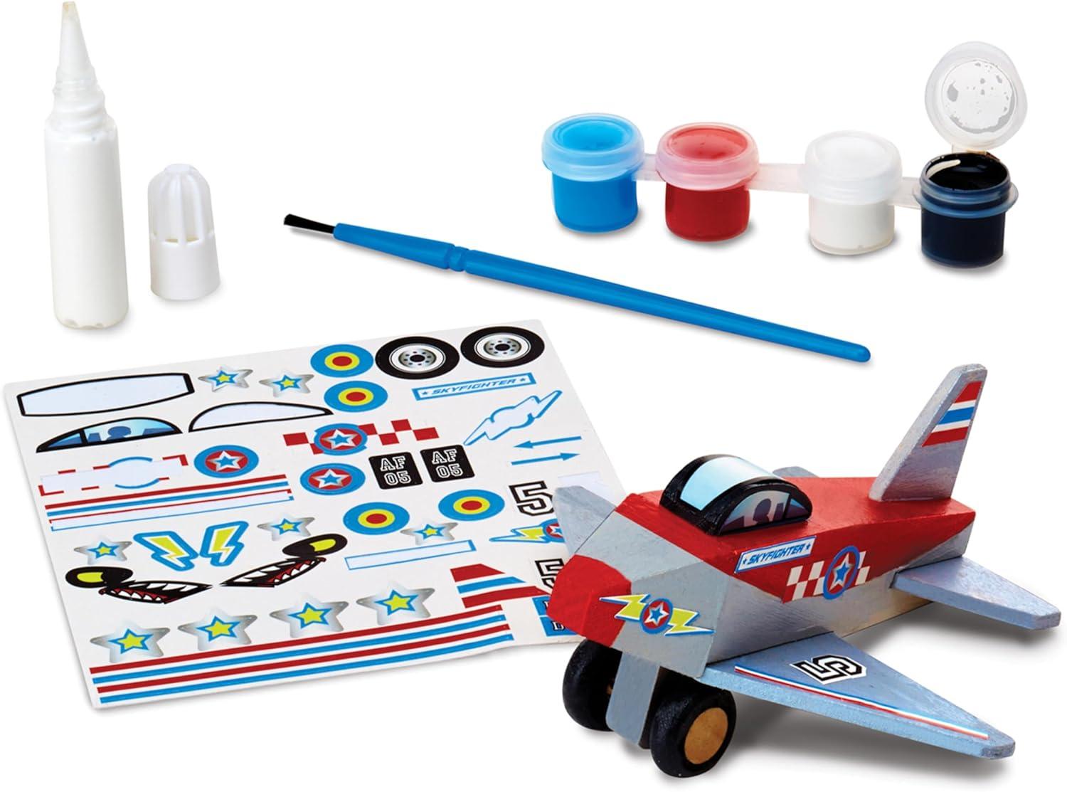 imageMelissa ampamp Doug DecorateYourOwn Wooden Plane Craft Kit