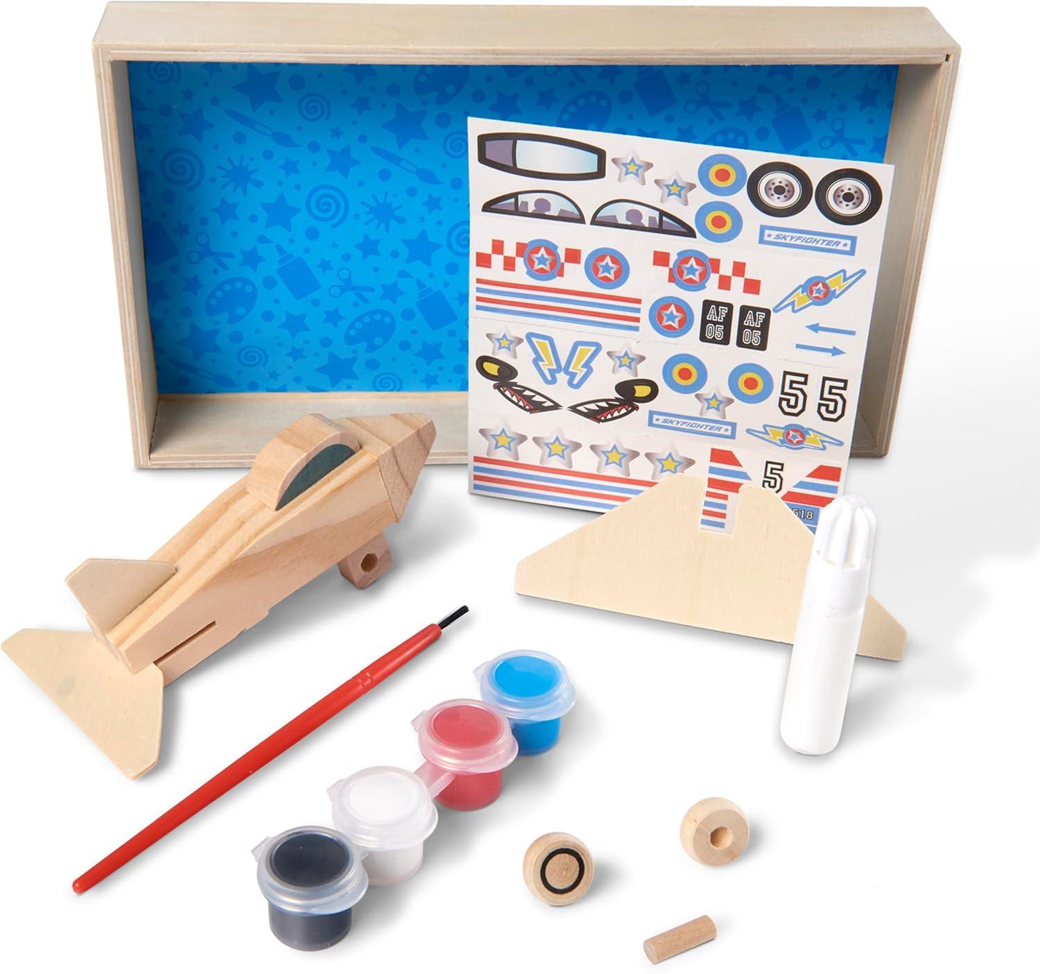 imageMelissa ampamp Doug DecorateYourOwn Wooden Plane Craft Kit