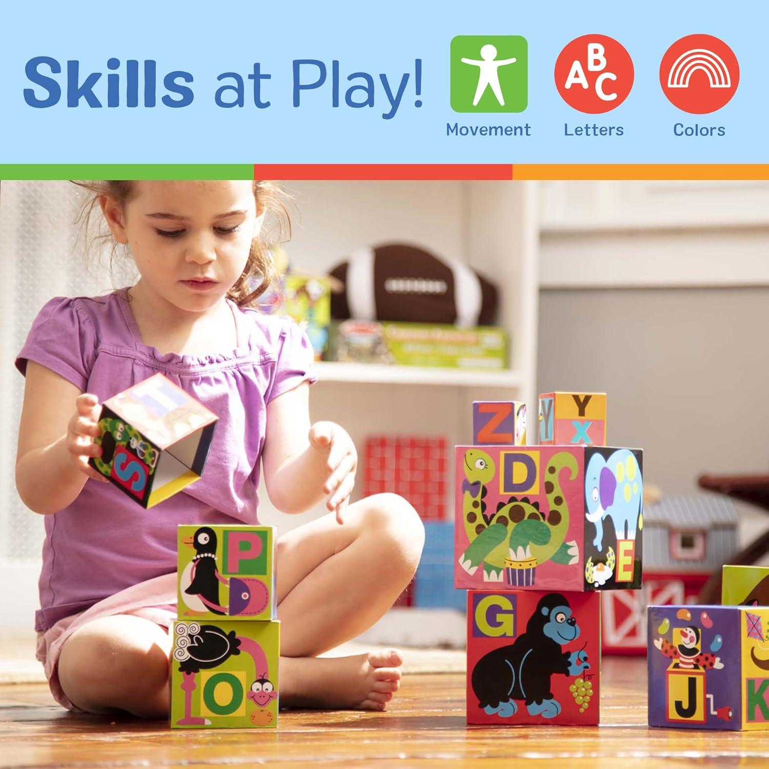 imageMelissa ampamp Doug Deluxe 10Piece Alphabet Nesting and Stacking Blocks  FSC CertifiedBlocks
