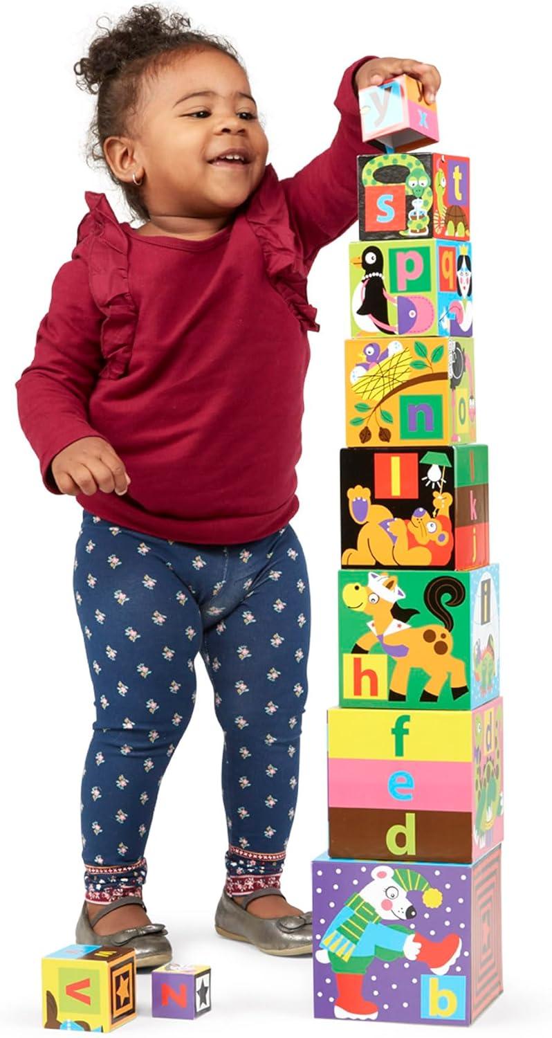 imageMelissa ampamp Doug Deluxe 10Piece Alphabet Nesting and Stacking Blocks  FSC CertifiedBlocks
