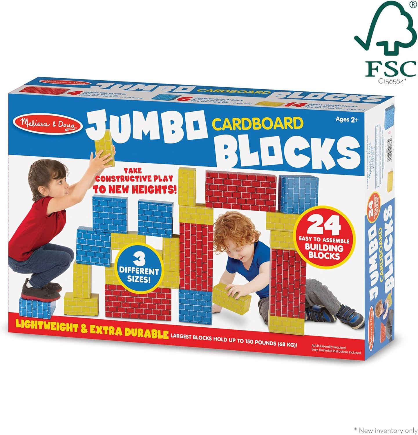 imageMelissa ampamp Doug Deluxe Jumbo Cardboard Blocks 24 Pieces  FSC Certified