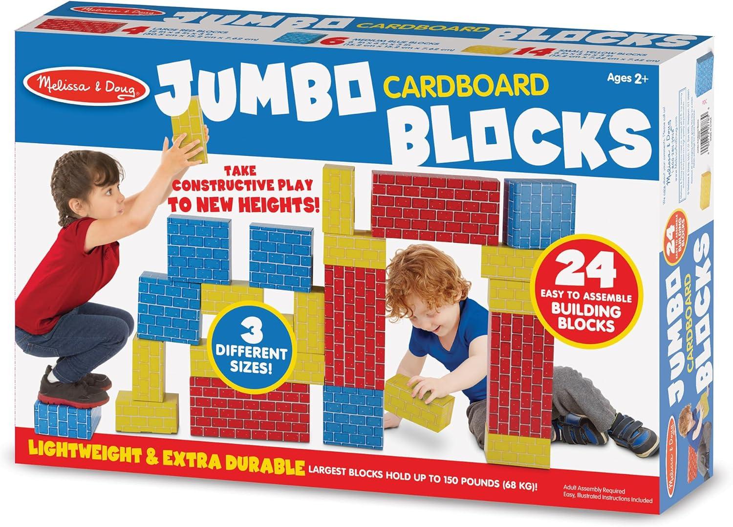 imageMelissa ampamp Doug Deluxe Jumbo Cardboard Blocks 24 Pieces  FSC Certified
