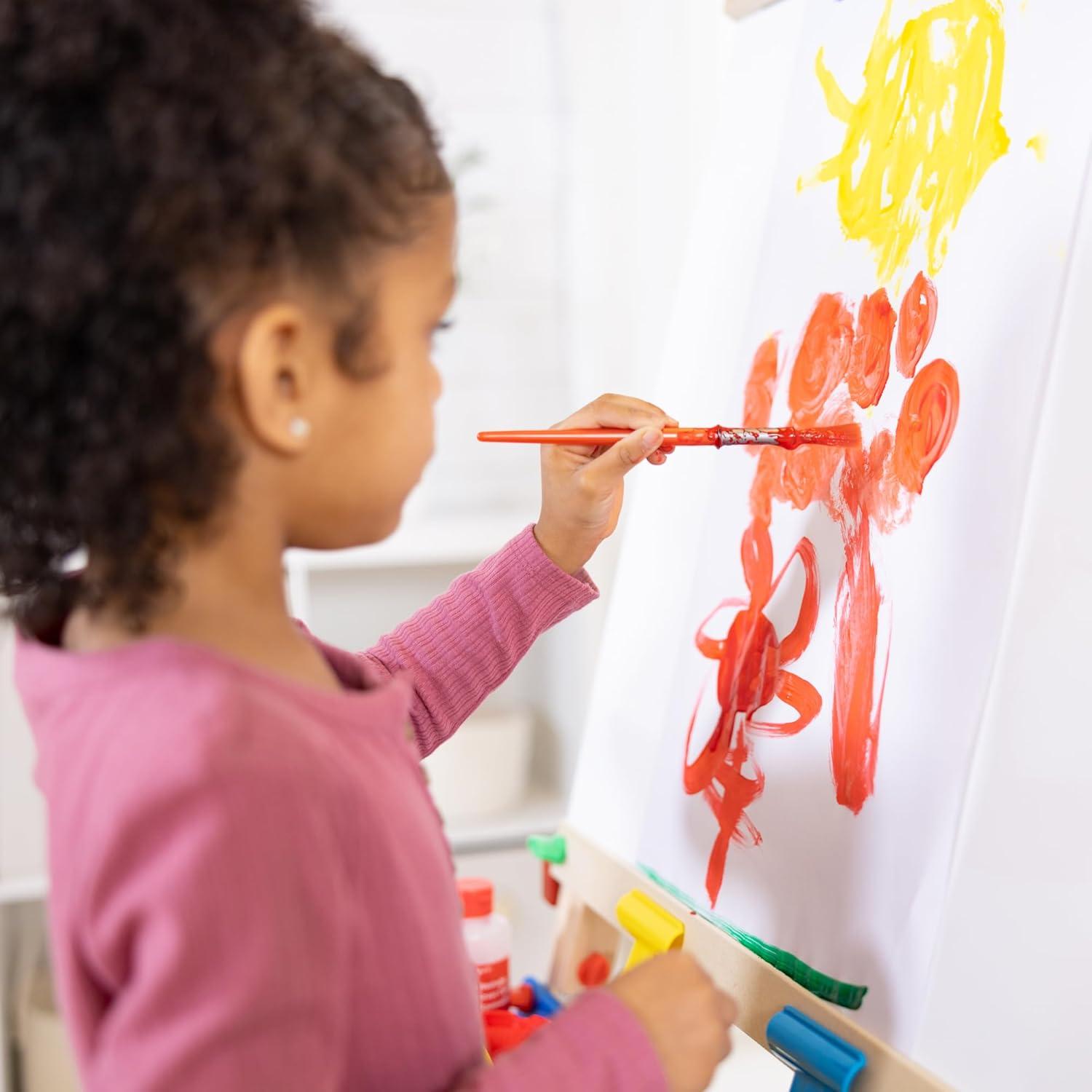 imageMelissa ampamp Doug Deluxe Wooden Art Easel for Kids with DryErase Board Chalkboard ampamp Drawing Paper Roller Folding DoubleSided Toddler Easel Preschool Learning Toys for Girls ampamp Boys Ages 3FrustrationFree Packaging