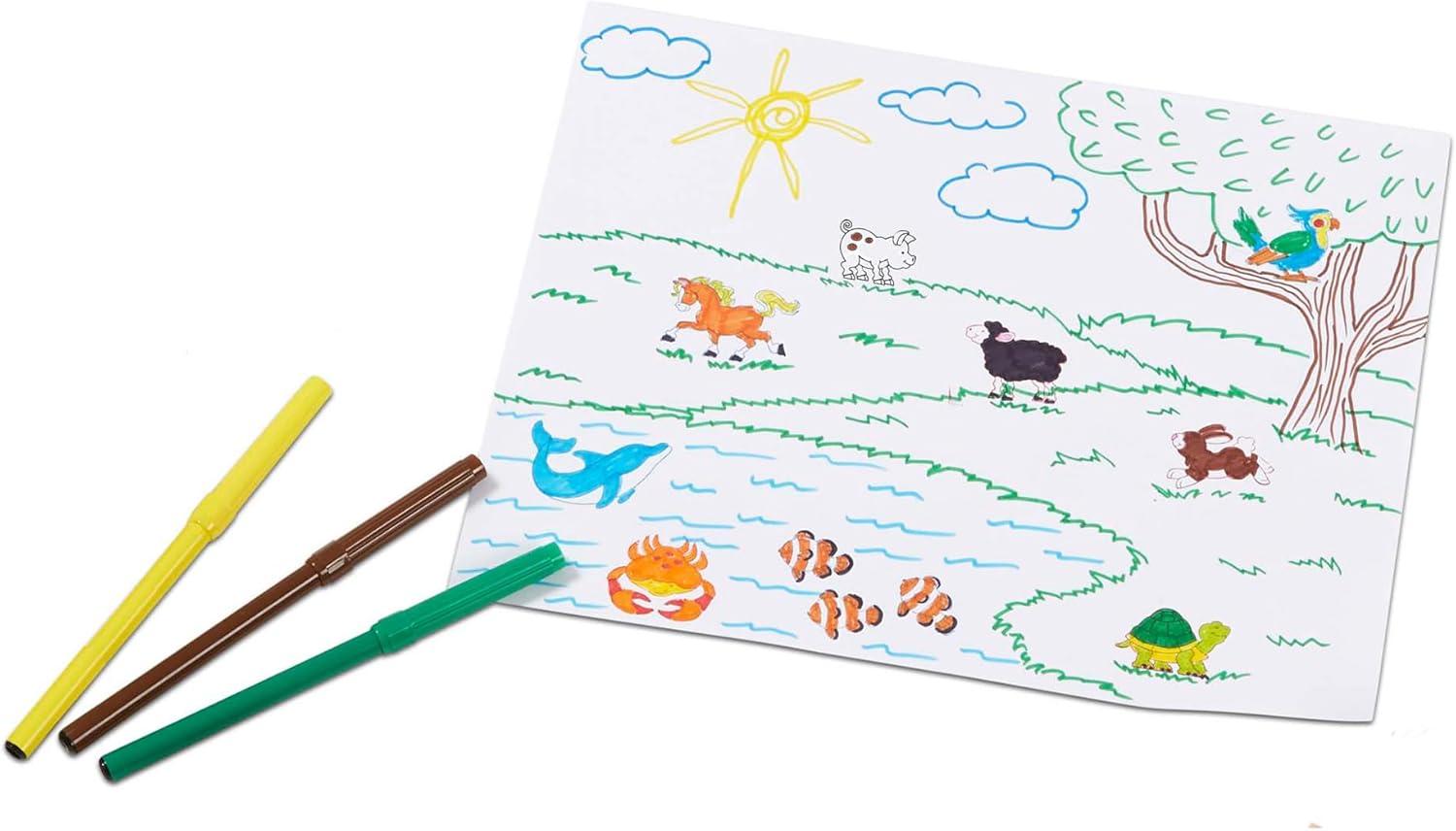 imageMelissa ampamp Doug Deluxe Wooden Stamp Set Animals  30 Stamps 6 Markers 2 Stamp PadsDeluxe Wooden Stamp Set  Animals