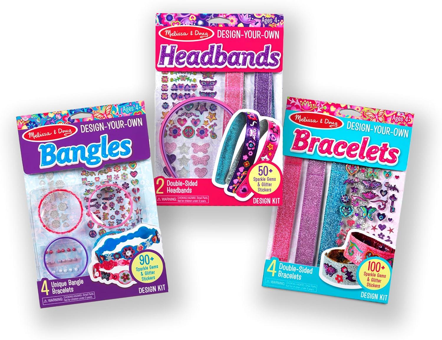 imageMelissa ampamp Doug DesignYourOwn JewelryMaking Kits  Bangles Headbands and Bracelets