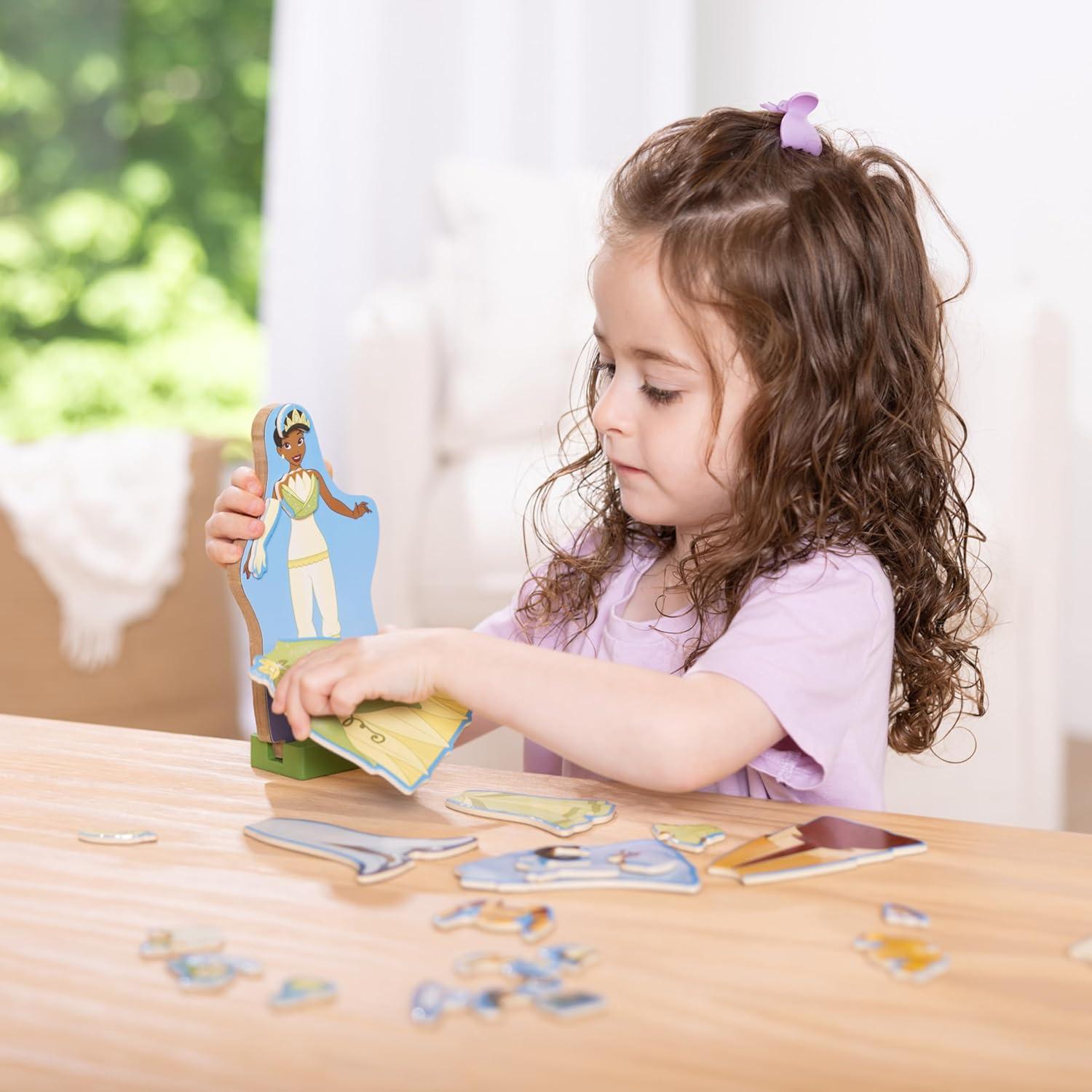 imageMelissa ampamp Doug Disney Ariel Magnetic Wooden DressUp Doll Pretend Play Set 35 Pieces Magnetic Dolls Pretend Play ampamp Preschool Toys for Kids Ages 3Tiana