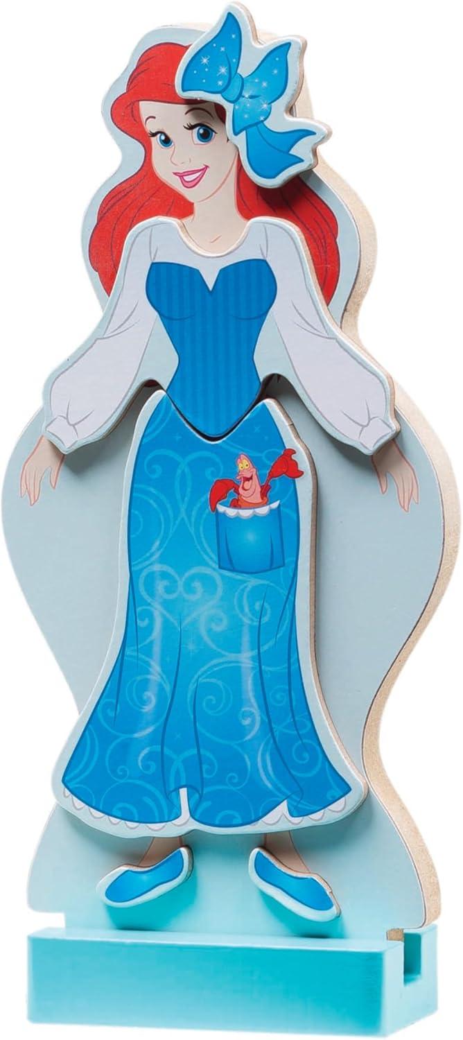 imageMelissa ampamp Doug Disney Ariel Magnetic Wooden DressUp Doll Pretend Play Set 35 Pieces Magnetic Dolls Pretend Play ampamp Preschool Toys for Kids Ages 3Ariel
