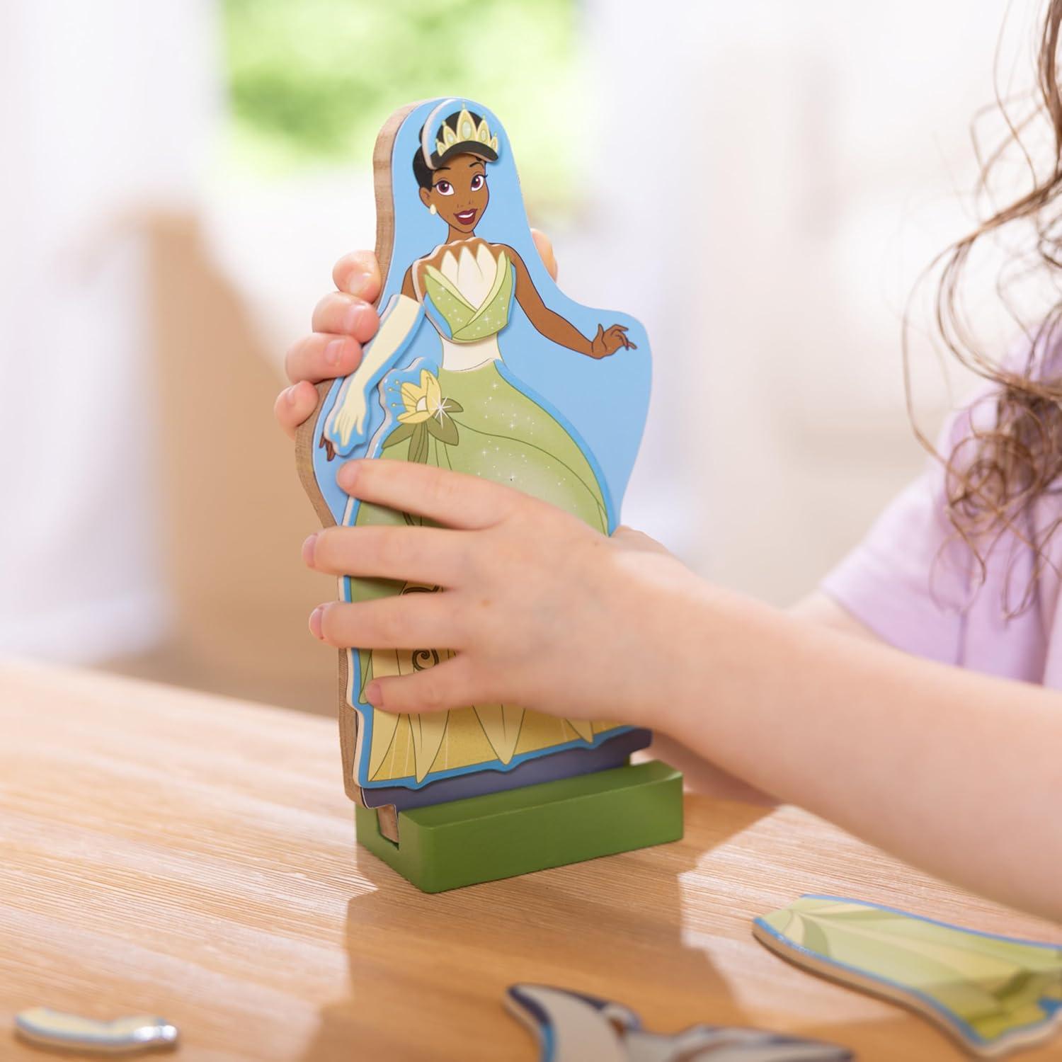 imageMelissa ampamp Doug Disney Ariel Magnetic Wooden DressUp Doll Pretend Play Set 35 Pieces Magnetic Dolls Pretend Play ampamp Preschool Toys for Kids Ages 3Tiana