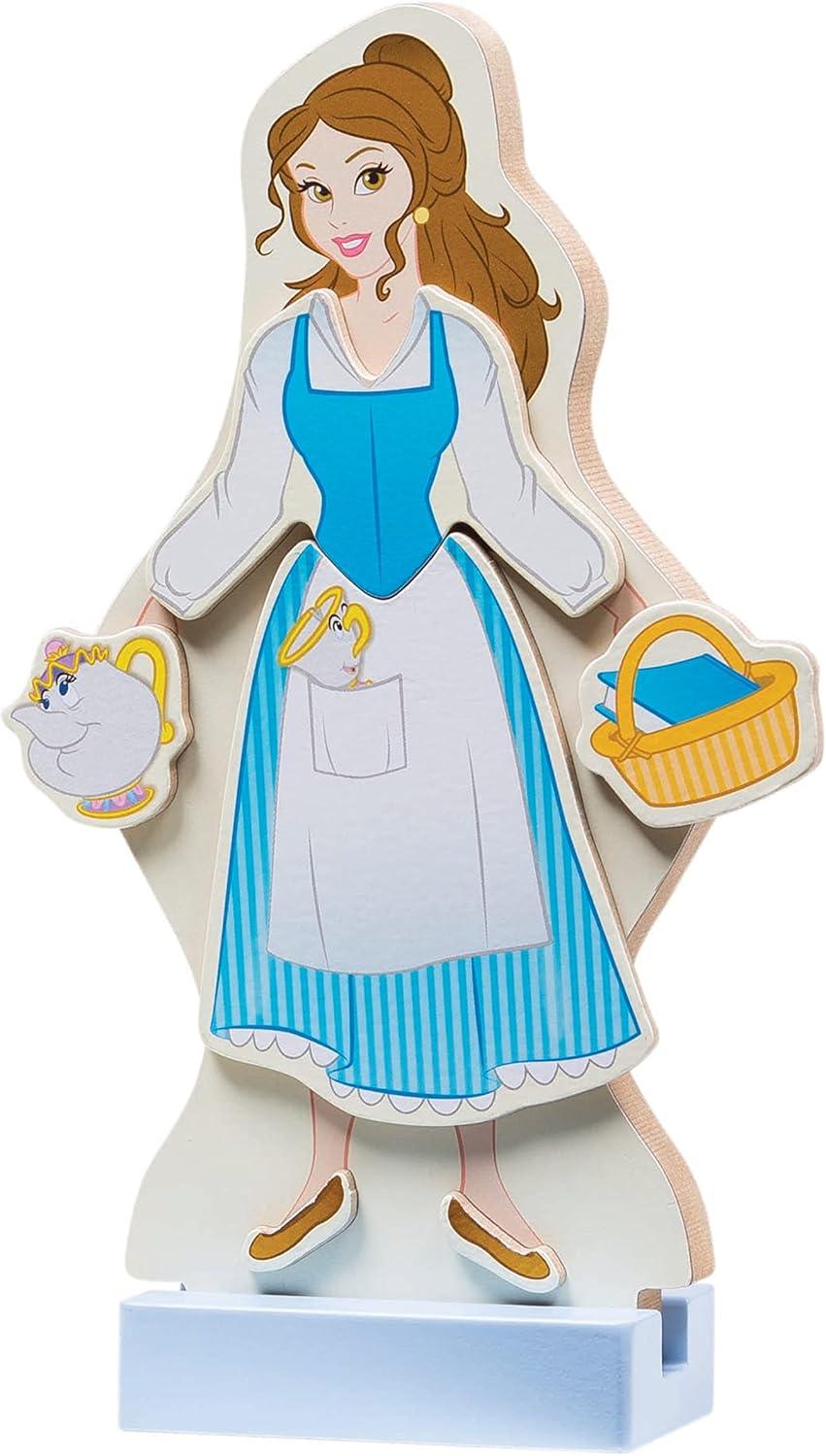 imageMelissa ampamp Doug Disney Ariel Magnetic Wooden DressUp Doll Pretend Play Set 35 Pieces Magnetic Dolls Pretend Play ampamp Preschool Toys for Kids Ages 3Belle