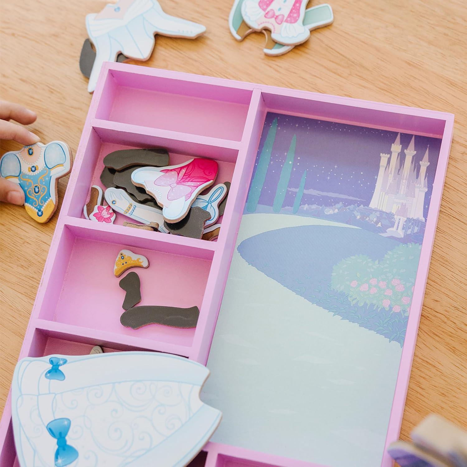 imageMelissa ampamp Doug Disney Ariel Magnetic Wooden DressUp Doll Pretend Play Set 35 Pieces Magnetic Dolls Pretend Play ampamp Preschool Toys for Kids Ages 3Cinderella