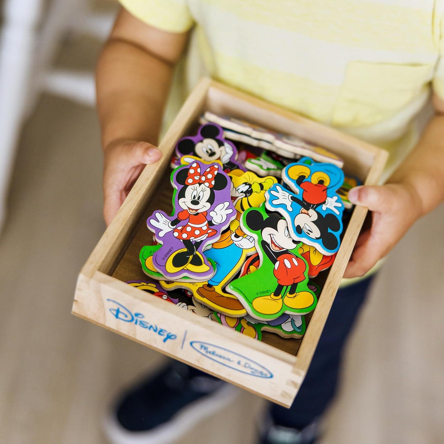 imageMelissa ampamp Doug Disney Mickey Mouse Wooden Character Magnets 20 pcs Toys for Disney Fans Mickey Mouse Fridge Magnets Pretend Play ampamp Toddler Toys for Kids Ages 2