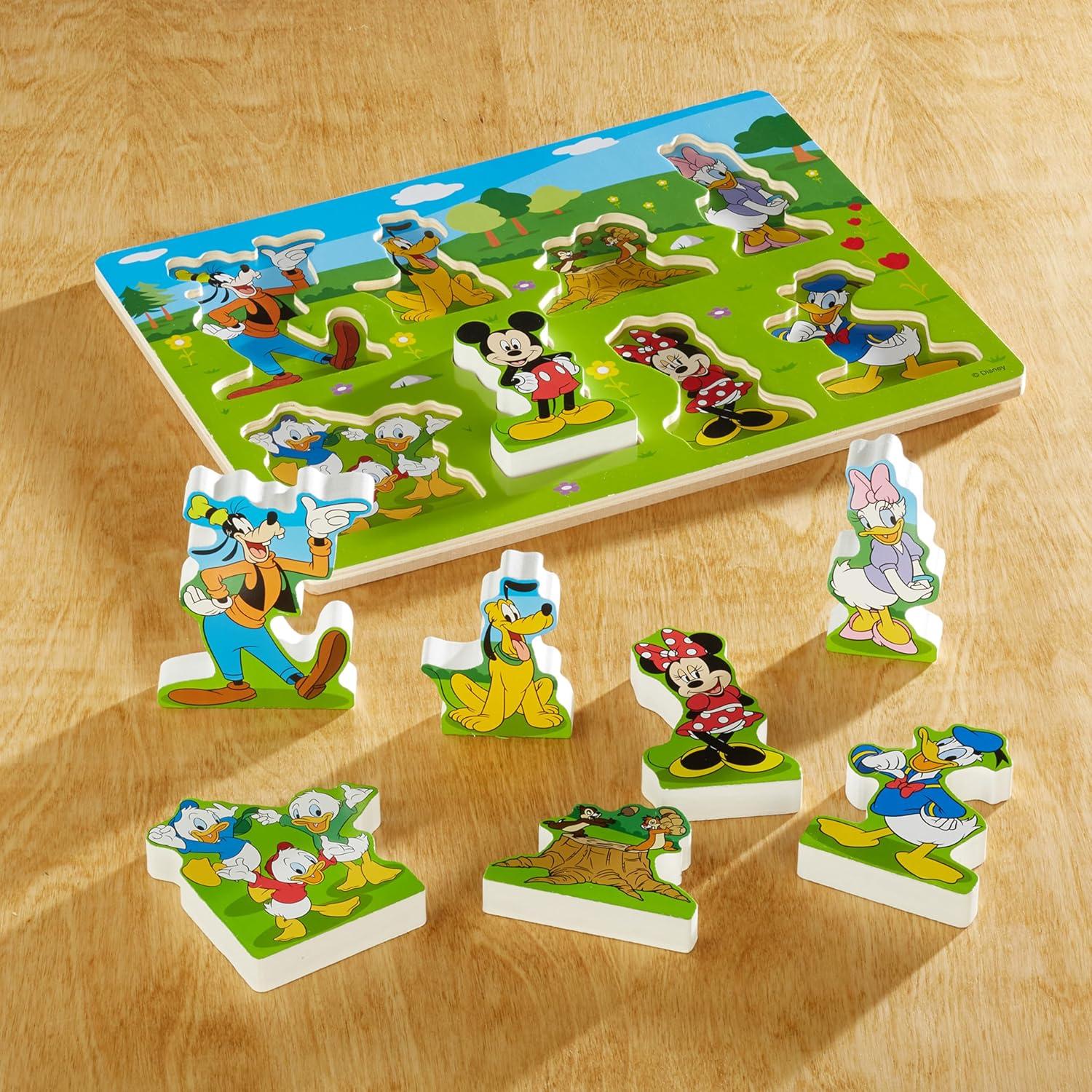 imageMelissa ampamp Doug Disney Mickey Mouse Wooden Chunky Puzzle  8Piece Disney Character Puzzle for Toddlers and Kids Ages 2