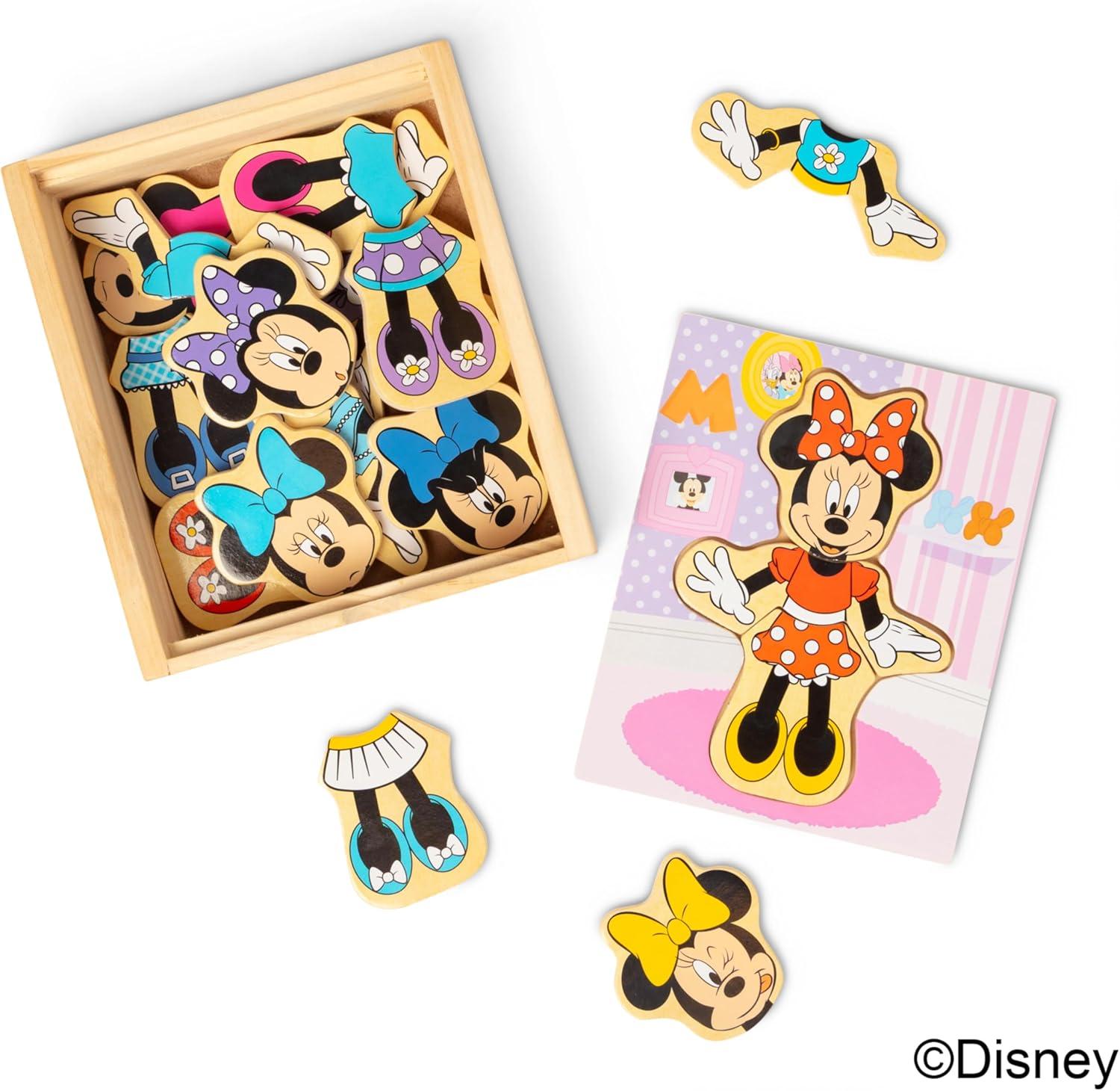 imageMelissa ampamp Doug Disney Minnie Mouse DressUp Puzzle 18 Pieces Mix and Match Outfits Sorting ampamp Matching Toy with Storage Case Educational Puzzle for Toddlers Ages 3