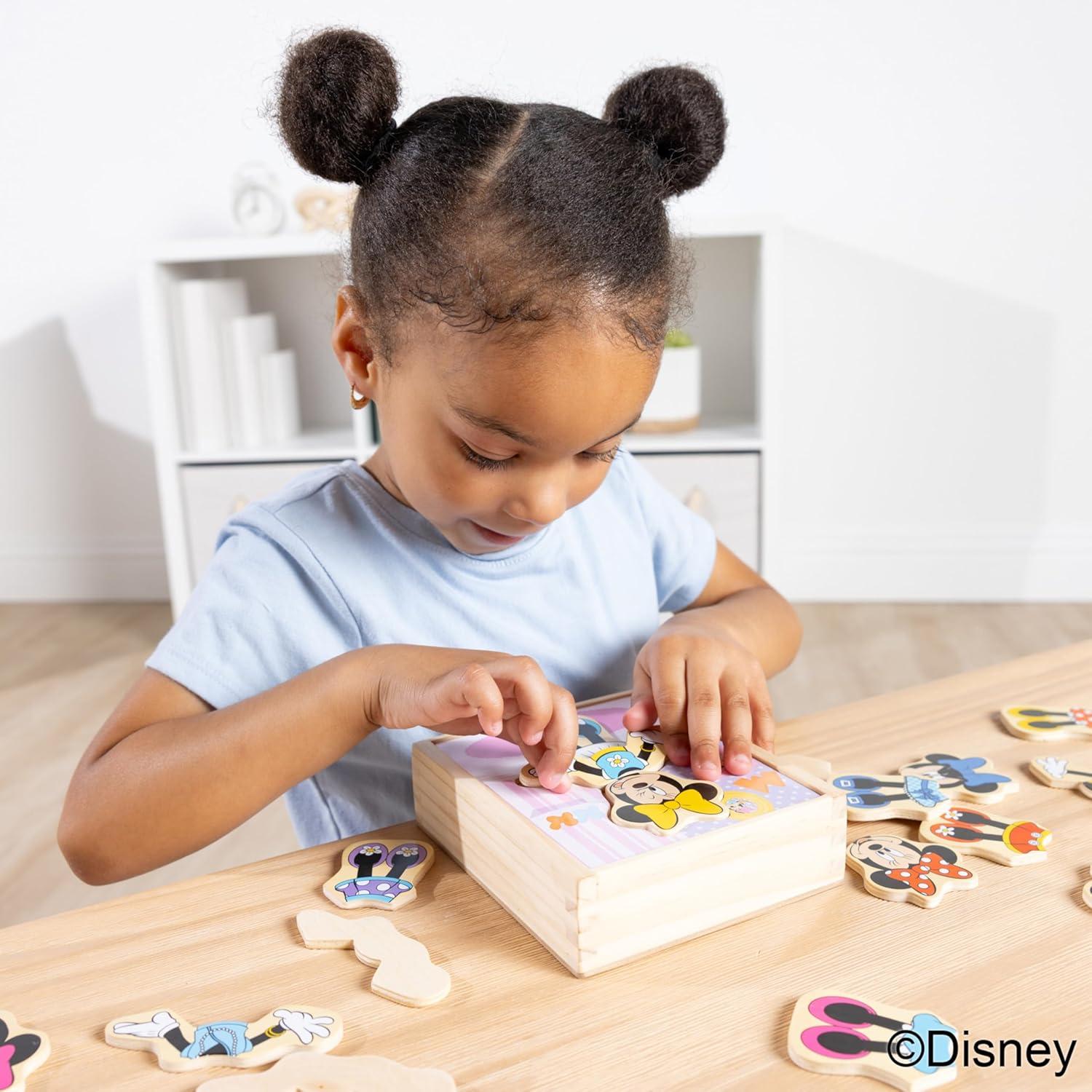 imageMelissa ampamp Doug Disney Minnie Mouse DressUp Puzzle 18 Pieces Mix and Match Outfits Sorting ampamp Matching Toy with Storage Case Educational Puzzle for Toddlers Ages 3