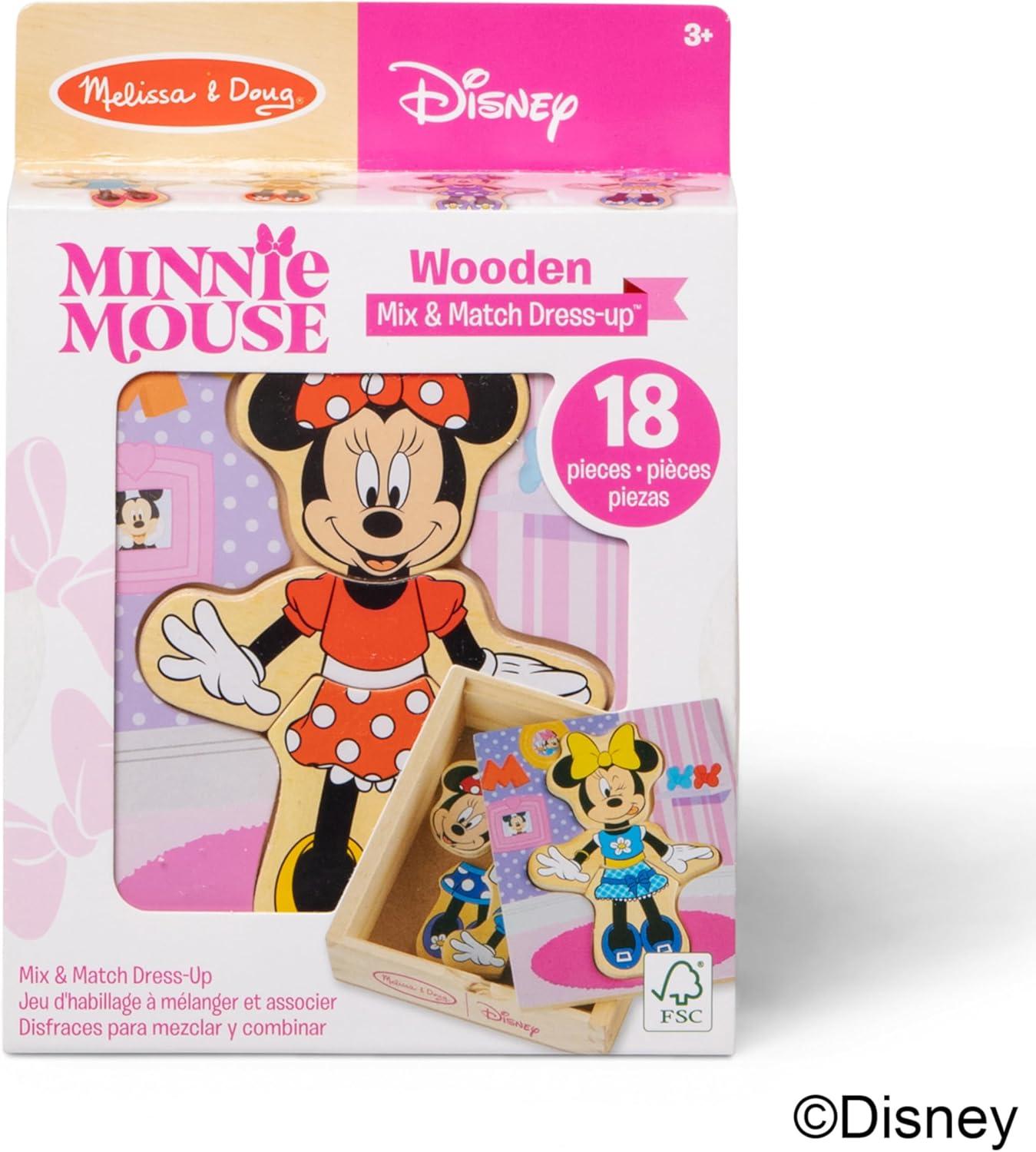 imageMelissa ampamp Doug Disney Minnie Mouse DressUp Puzzle 18 Pieces Mix and Match Outfits Sorting ampamp Matching Toy with Storage Case Educational Puzzle for Toddlers Ages 3