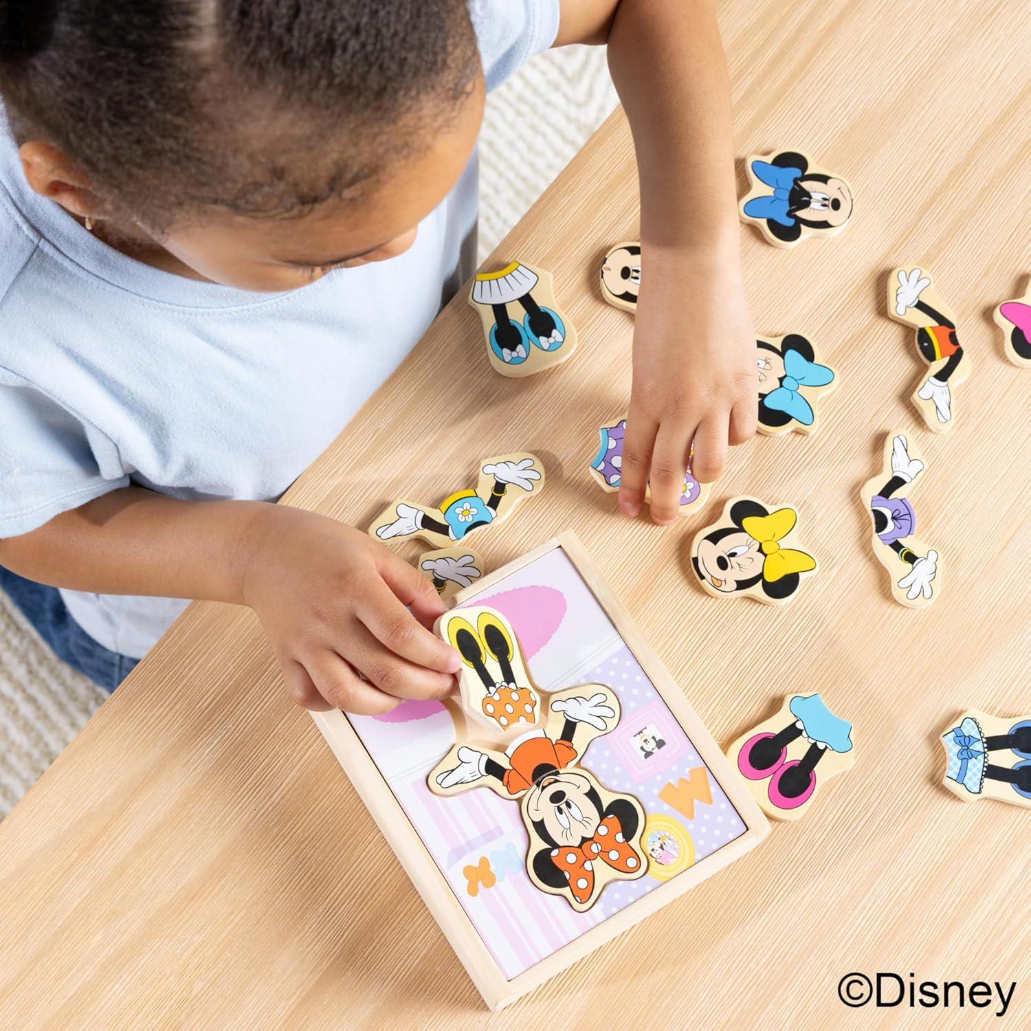 imageMelissa ampamp Doug Disney Minnie Mouse DressUp Puzzle 18 Pieces Mix and Match Outfits Sorting ampamp Matching Toy with Storage Case Educational Puzzle for Toddlers Ages 3