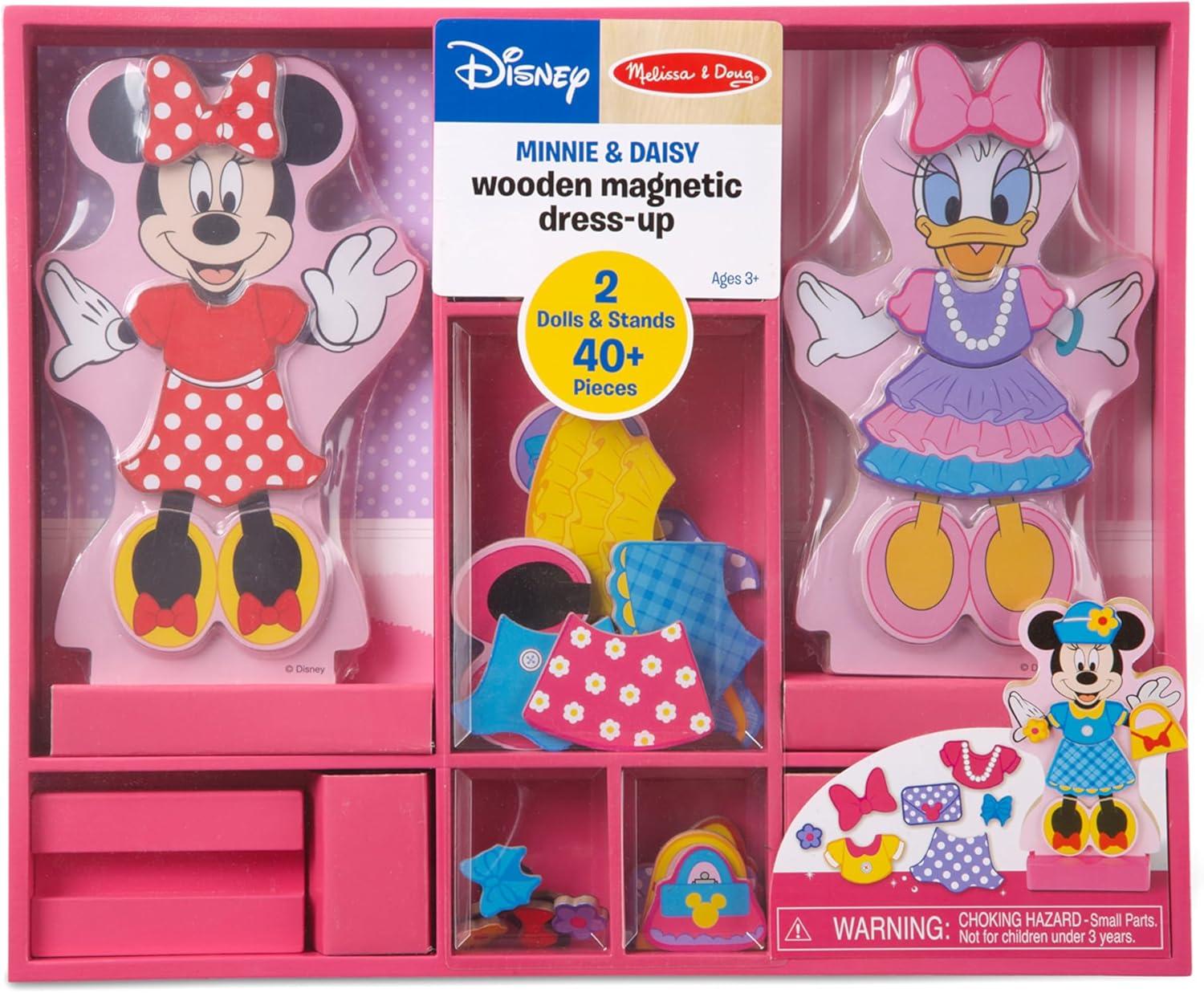 imageMelissa ampamp Doug Disney Minnie Mouse ampamp Daisy Duck Magnetic DressUp Wooden Dolls  Pretend Play Set 40 pcs Minnie Mouse Toys Disney Dress Up Dolls for Preschoolers ampamp Kids Ages 3Minnie  Daisy