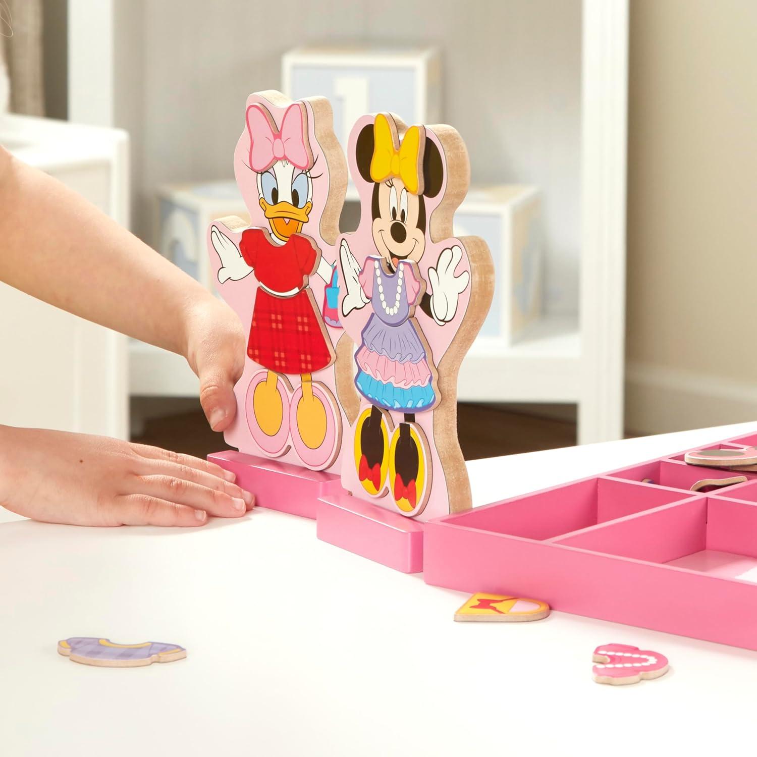 imageMelissa ampamp Doug Disney Minnie Mouse ampamp Daisy Duck Magnetic DressUp Wooden Dolls  Pretend Play Set 40 pcs Minnie Mouse Toys Disney Dress Up Dolls for Preschoolers ampamp Kids Ages 3Minnie  Daisy