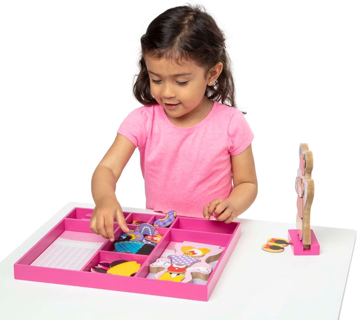 imageMelissa ampamp Doug Disney Minnie Mouse ampamp Daisy Duck Magnetic DressUp Wooden Dolls  Pretend Play Set 40 pcs Minnie Mouse Toys Disney Dress Up Dolls for Preschoolers ampamp Kids Ages 3Minnie  Daisy