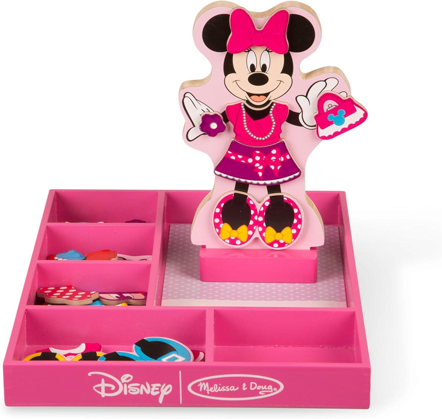 imageMelissa ampamp Doug Disney Minnie Mouse ampamp Daisy Duck Magnetic DressUp Wooden Dolls  Pretend Play Set 40 pcs Minnie Mouse Toys Disney Dress Up Dolls for Preschoolers ampamp Kids Ages 3Minnie