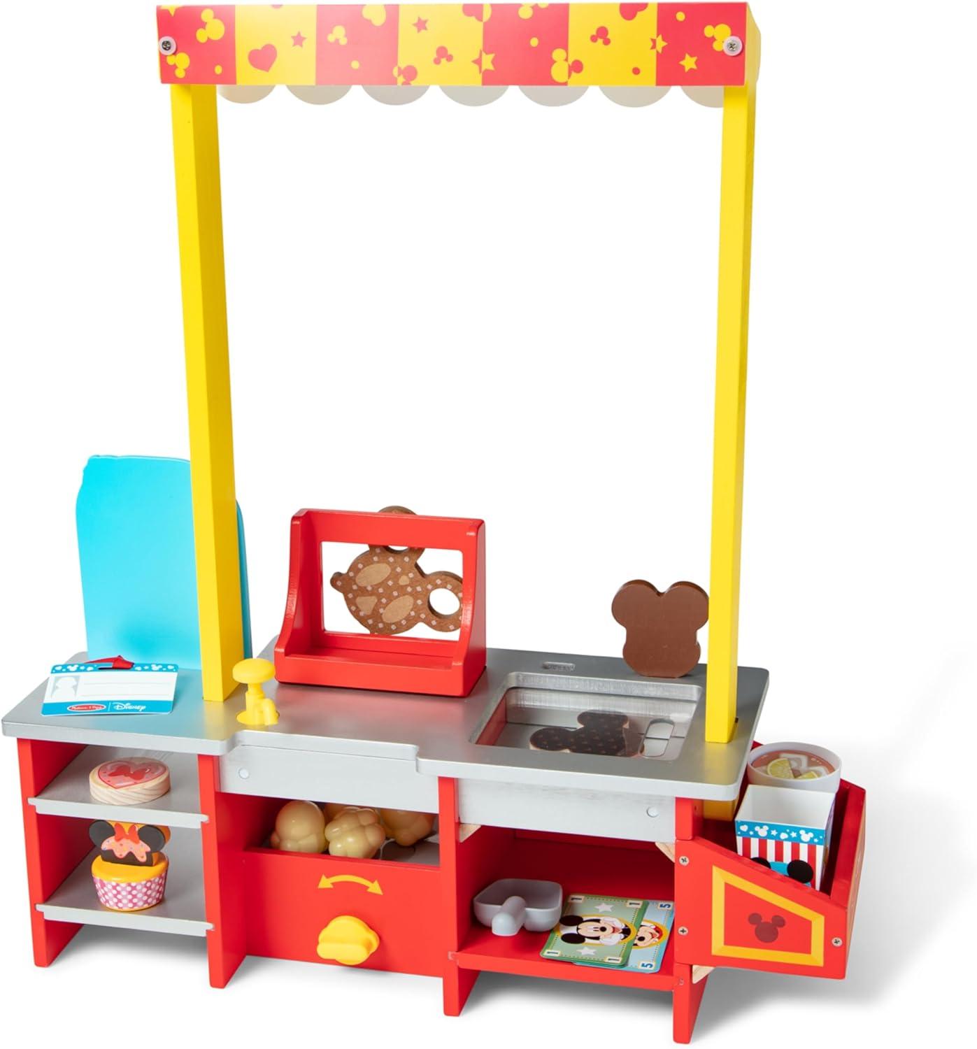 imageMelissa ampamp Doug Disney Snacks ampamp Popcorn Wooden Pretend Play Food Counter  33 Pieces  FSCCertified Materials