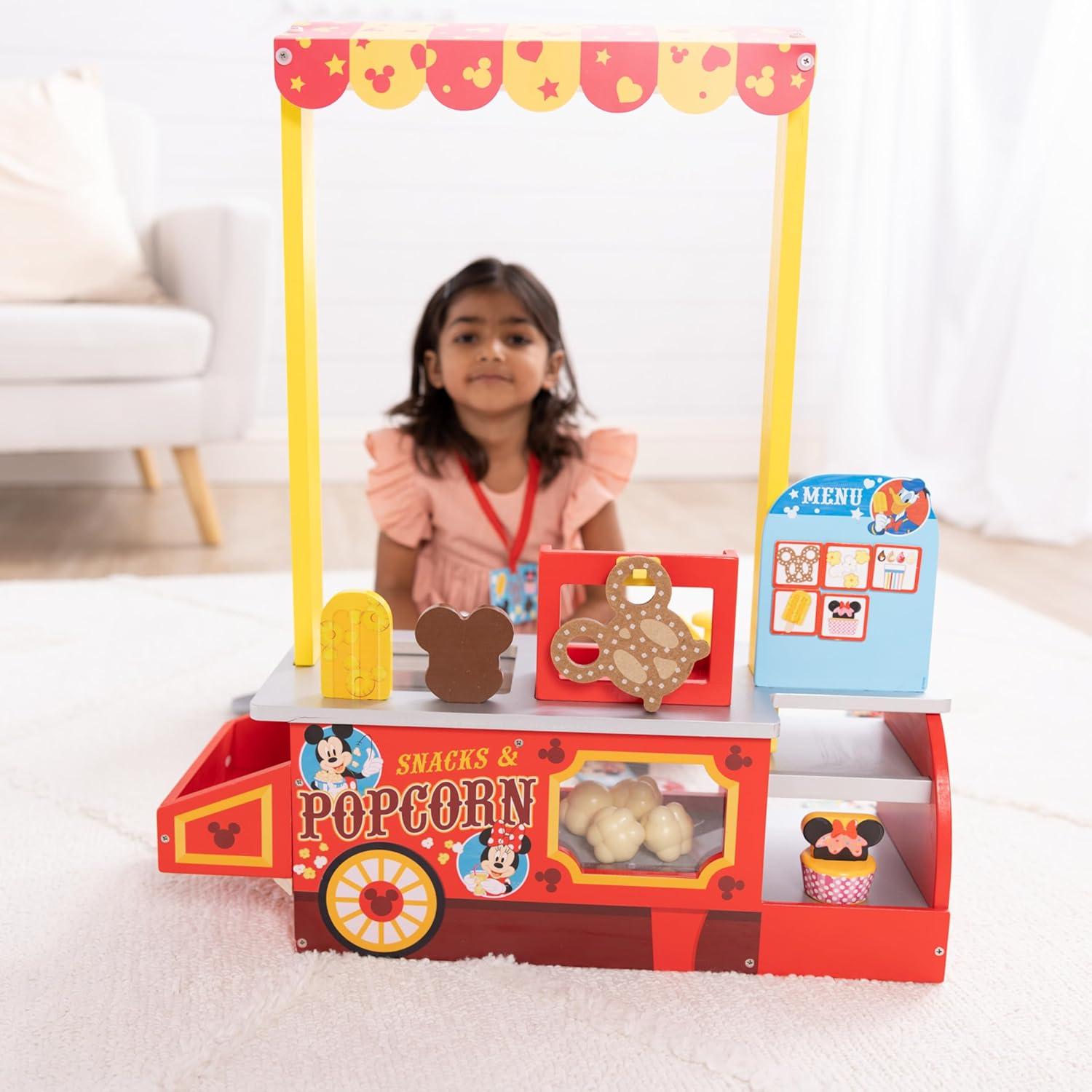 imageMelissa ampamp Doug Disney Snacks ampamp Popcorn Wooden Pretend Play Food Counter  33 Pieces  FSCCertified Materials