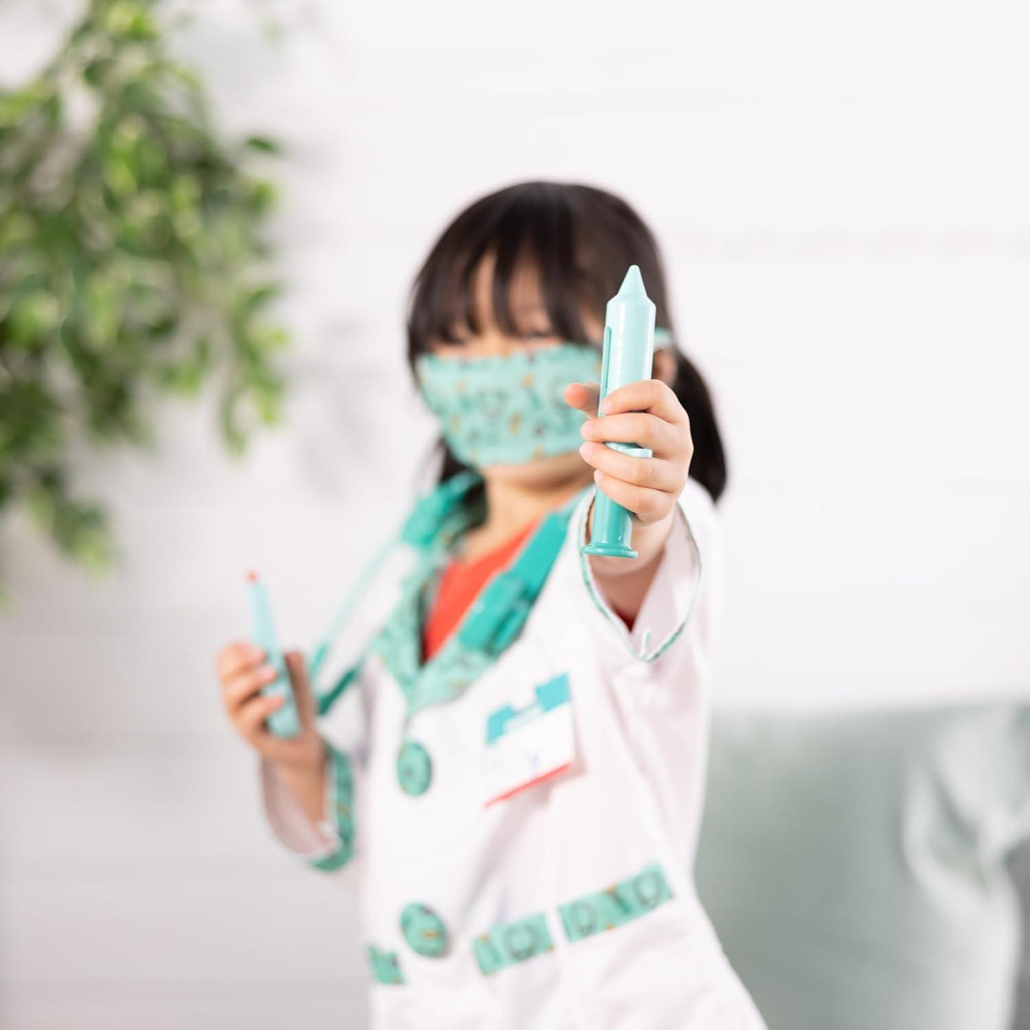 imageMelissa ampamp Doug Doctor Costume DressUp Set for Kids 8Piece  Pretend Play Outfit with Stethoscope Coat ampamp Accessories  Role Play Toys for Boys ampamp Girls Ages 3Frustrationfree Packaging