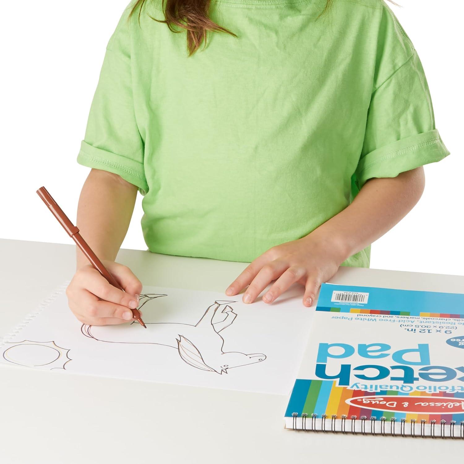 imageMelissa ampamp Doug Drawing Paper Sketch Pad 2Pack Bundle for Coloring Writing or Painting 9 x 12 inches  50 Sheets Each Kids Drawing Pad ampamp Art Supplies for Kids Ages 3  FSC Certified