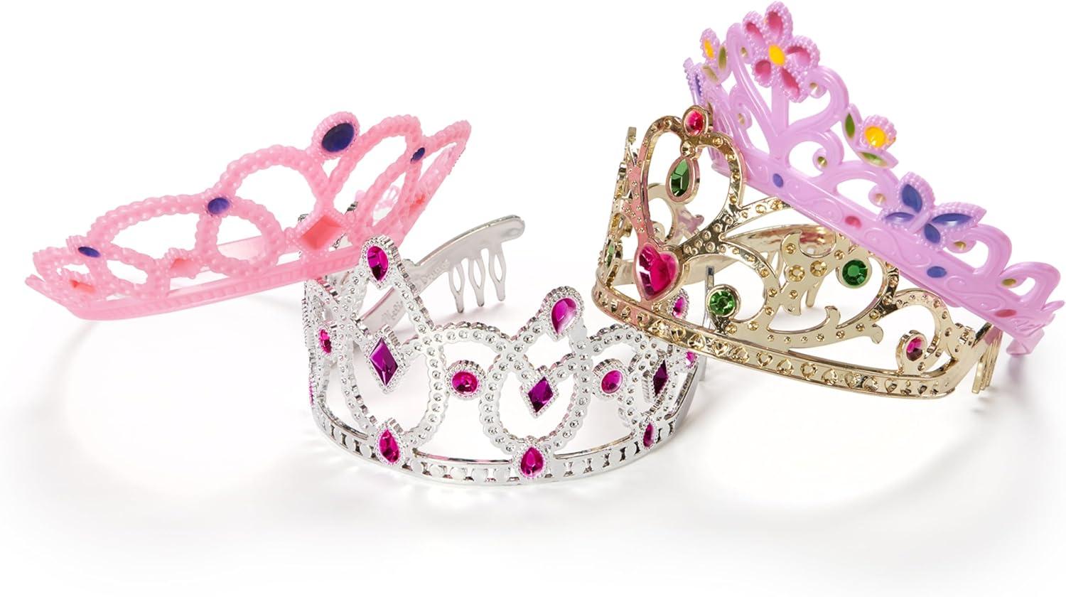 imageMelissa ampamp Doug DressUp Tiaras Play Set for Kids 4Piece  Pretend Princess Crowns for Costume Role Play  Preschool Jewelry Toys for Girls Ages 3Standard Packaging