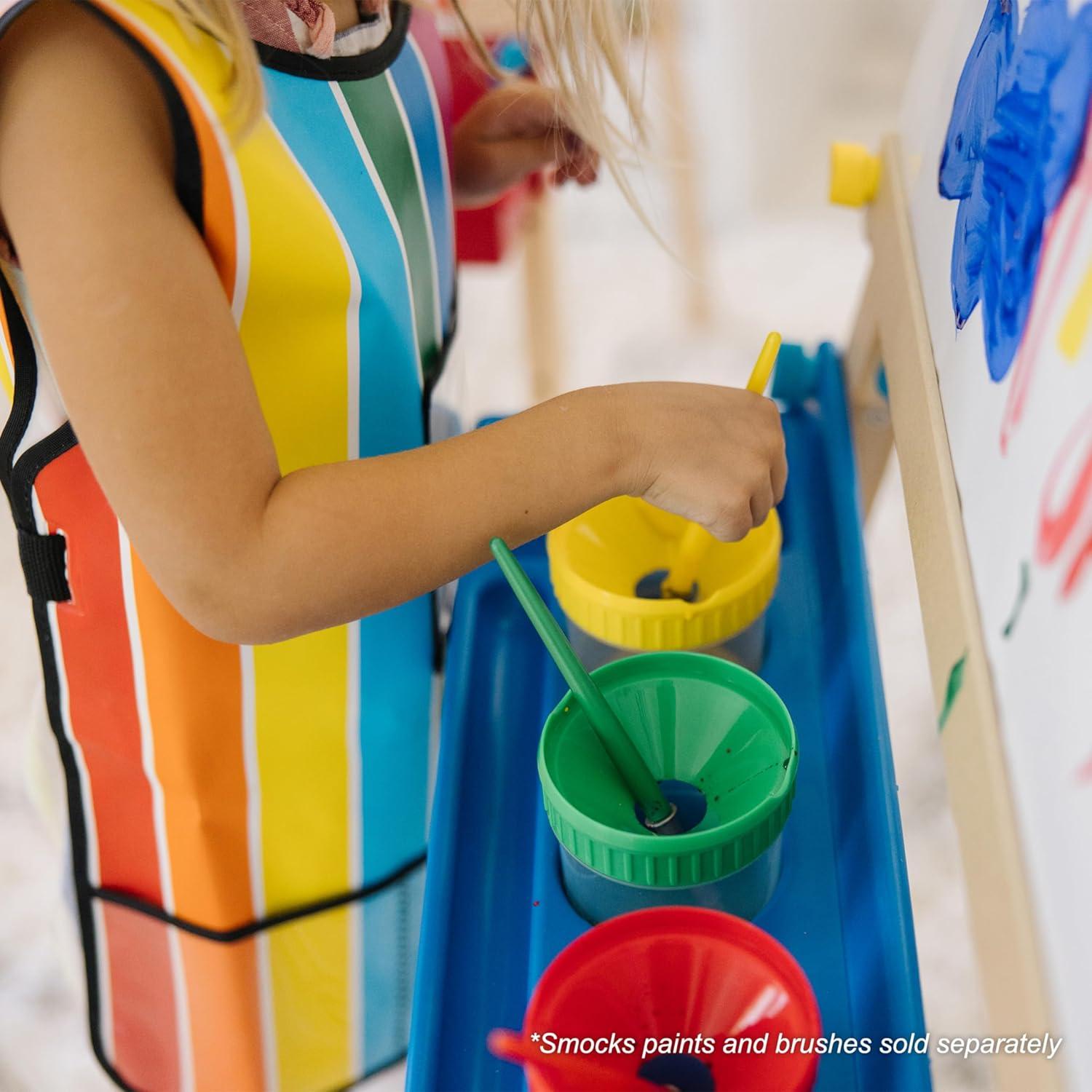 imageMelissa ampamp Doug Easel Accessory Set  Paint Cups Brushes Chalk Paper DryErase Marker  FSC CertifiedFrustrationFree Packaging