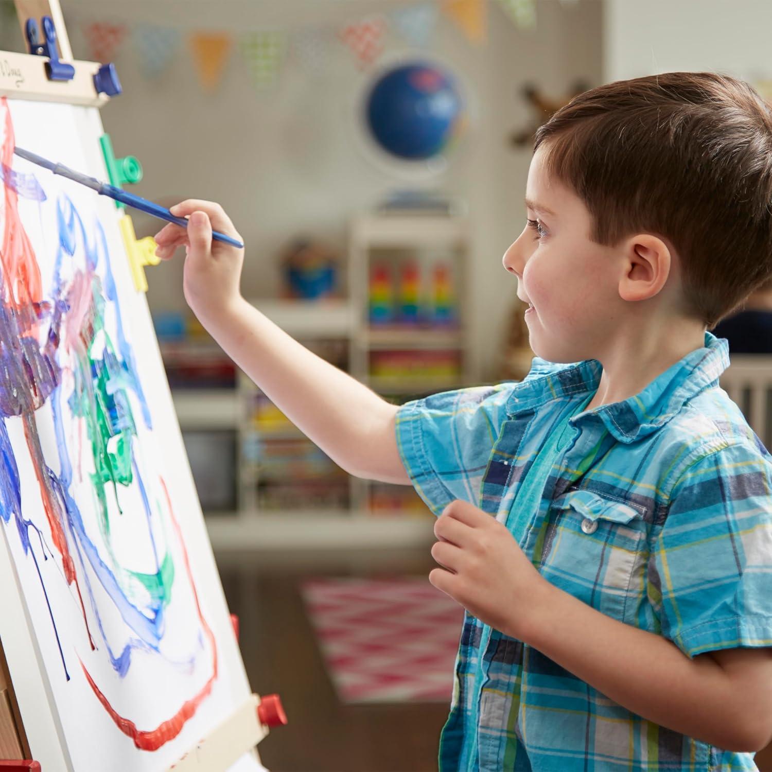 imageMelissa ampamp Doug Easel Accessory Set  Paint Cups Brushes Chalk Paper DryErase Marker  FSC CertifiedFrustrationFree Packaging