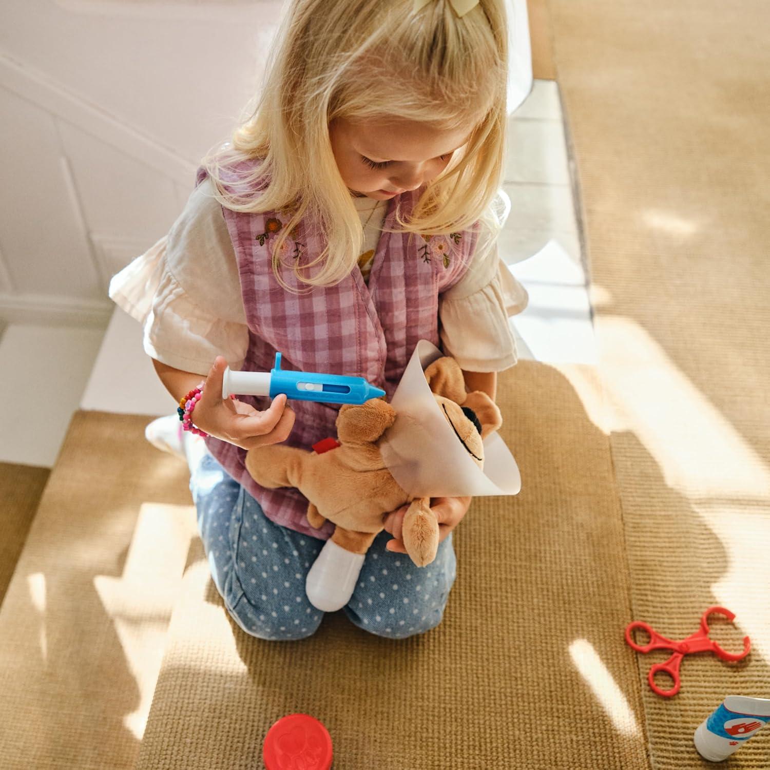 imageMelissa ampamp Doug Examine and Treat Pet Vet Play Set 24Piece Animal Doctor Playset with Dog ampamp Cat Plushies Pet Doctor Kit ampamp Accessories Preschool Toys for Girls ampamp Boys Ages 3
