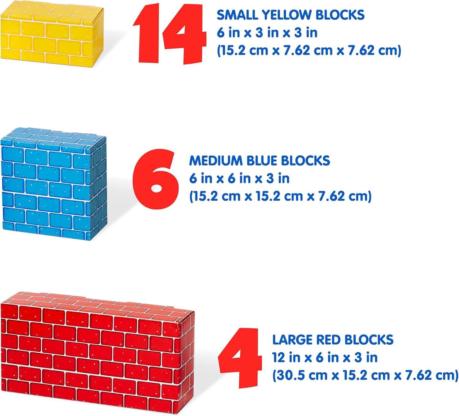 imageMelissa ampamp Doug ExtraThick Cardboard Building Blocks  24 Blocks in 3 Sizes