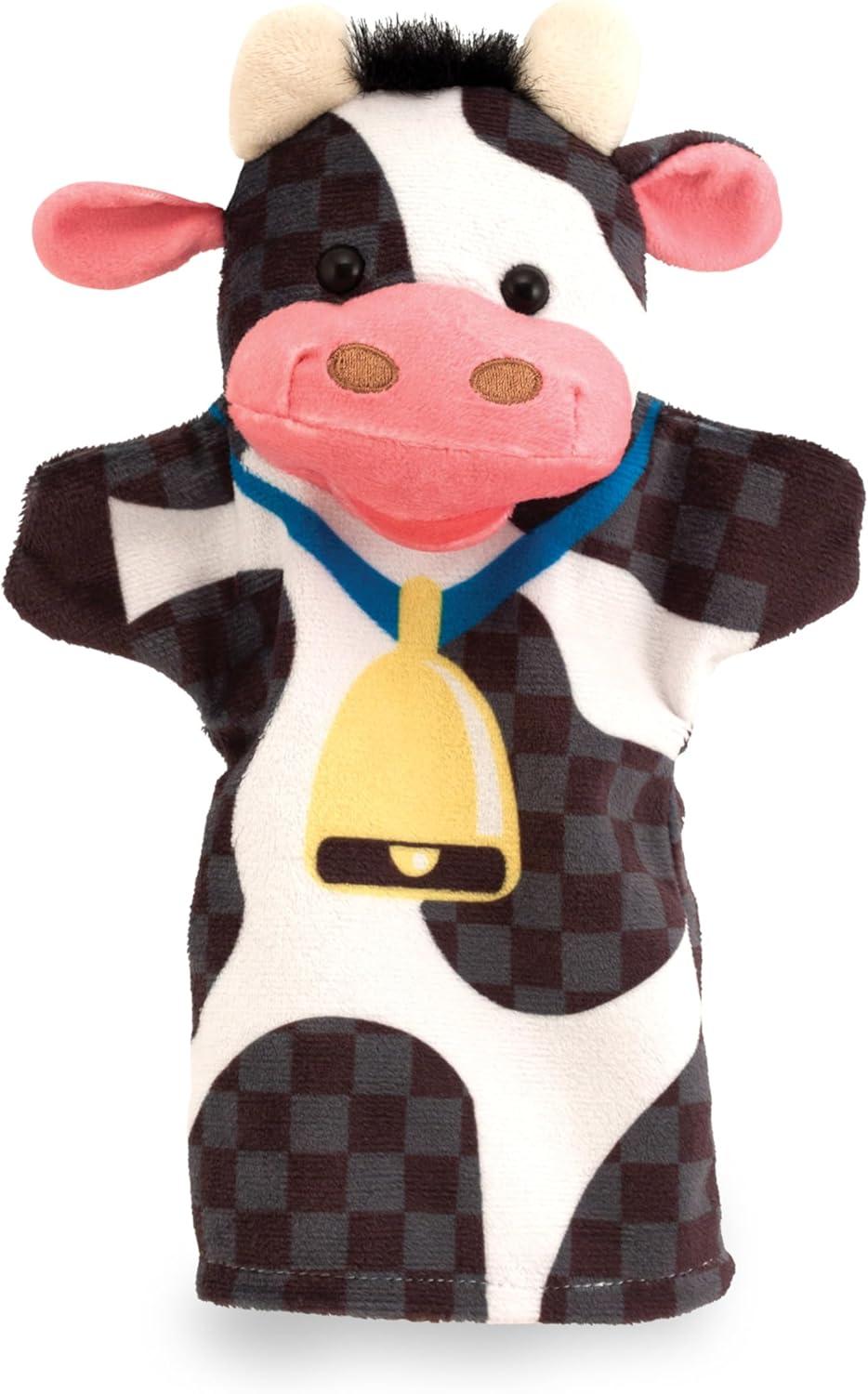 imageMelissa ampamp Doug Farm Friends Hand Puppets Set of 4  Cow Horse Sheep and Pig