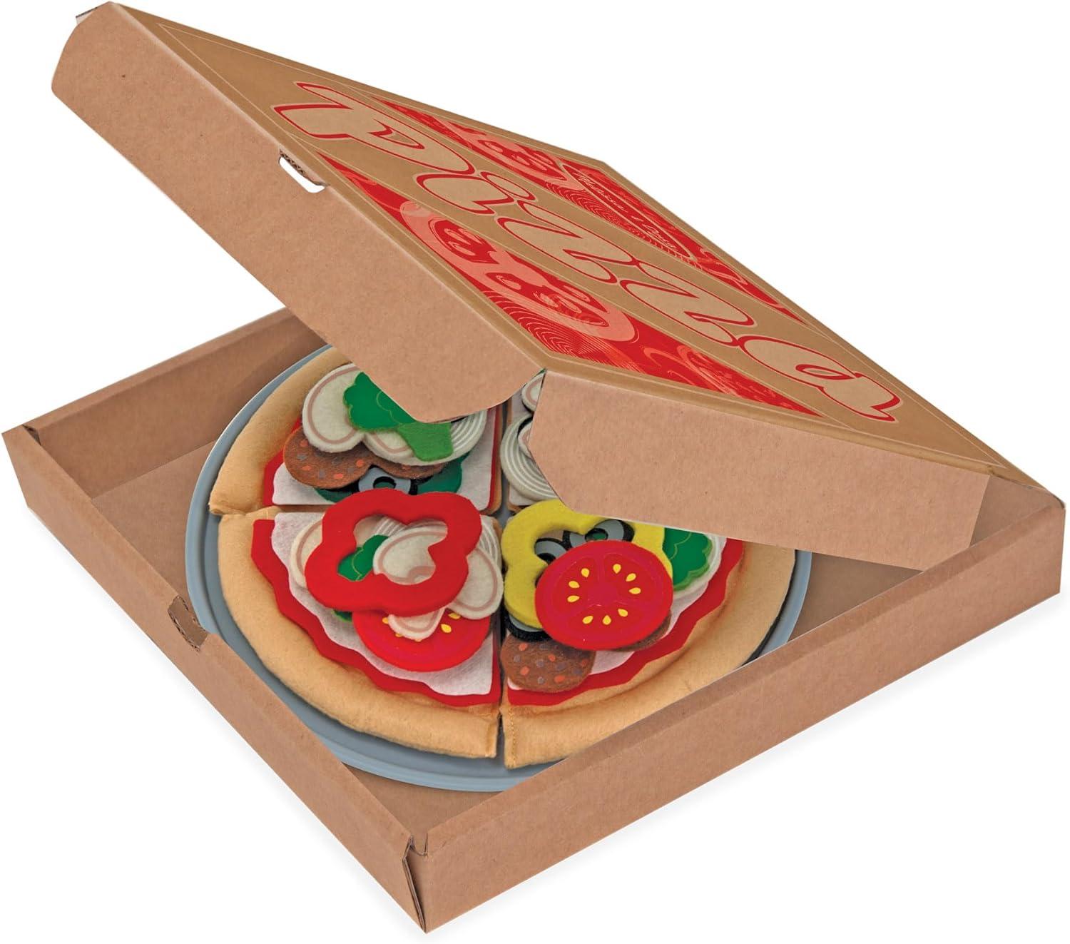 imageMelissa ampamp Doug Felt Food Mix And Match Pizza Play Food Set  42 Pieces Felt Pizza Play Set For Kids Kitchen Pretend Toy For Toddlers And Kids Ages 2Food Set