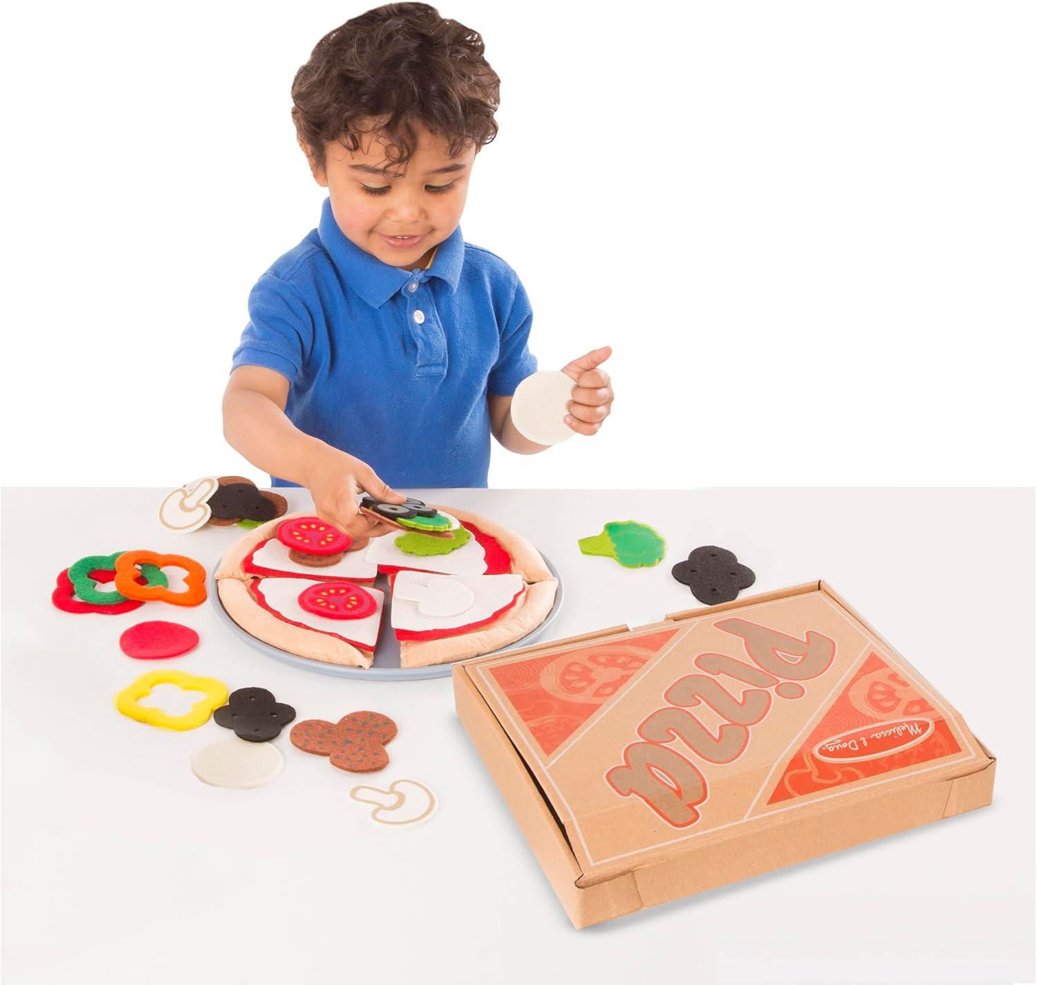 imageMelissa ampamp Doug Felt Food Mix And Match Pizza Play Food Set  42 Pieces Felt Pizza Play Set For Kids Kitchen Pretend Toy For Toddlers And Kids Ages 2Food Set