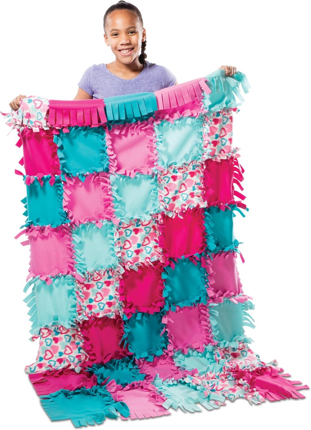imageMelissa ampamp Doug Fleece Quilt NoSew Craft Kit Multi
