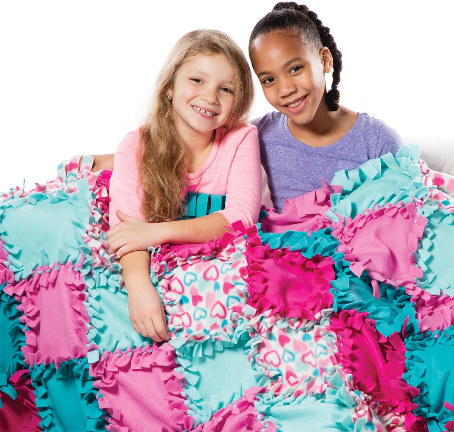 imageMelissa ampamp Doug Fleece Quilt NoSew Craft Kit Multi
