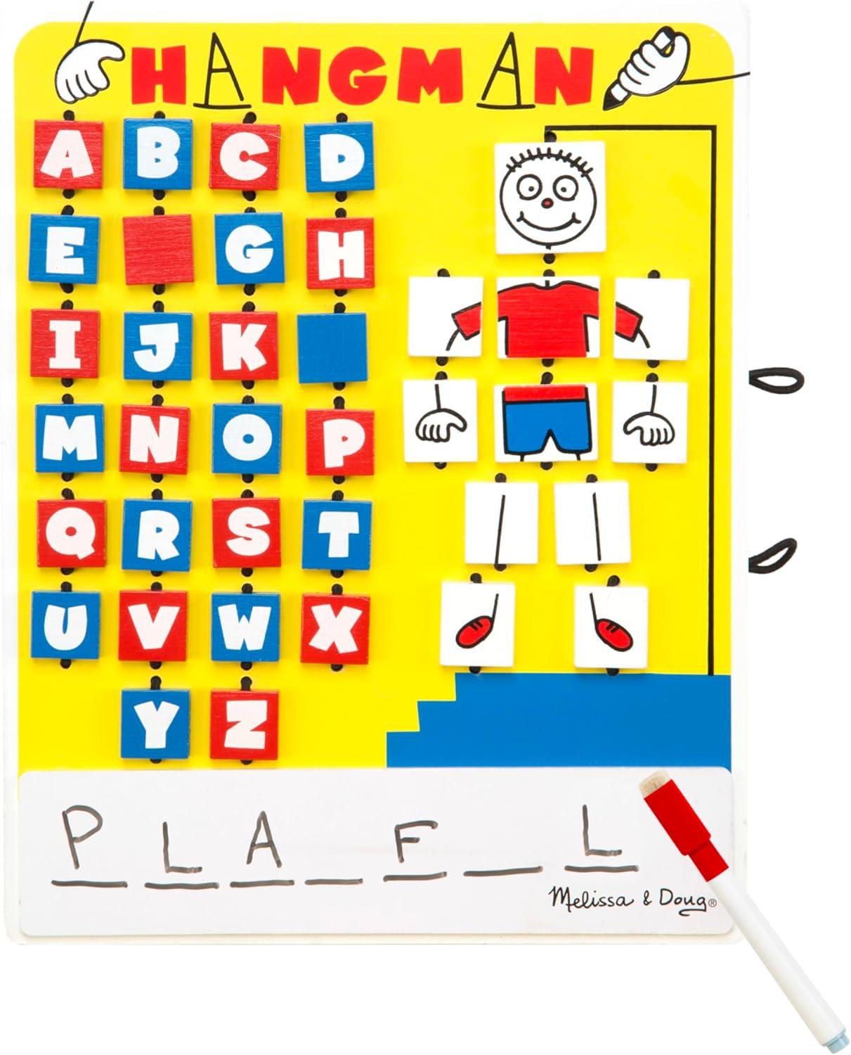 imageMelissa ampamp Doug Flip to Win Travel Hangman Game  White Board DryErase Marker