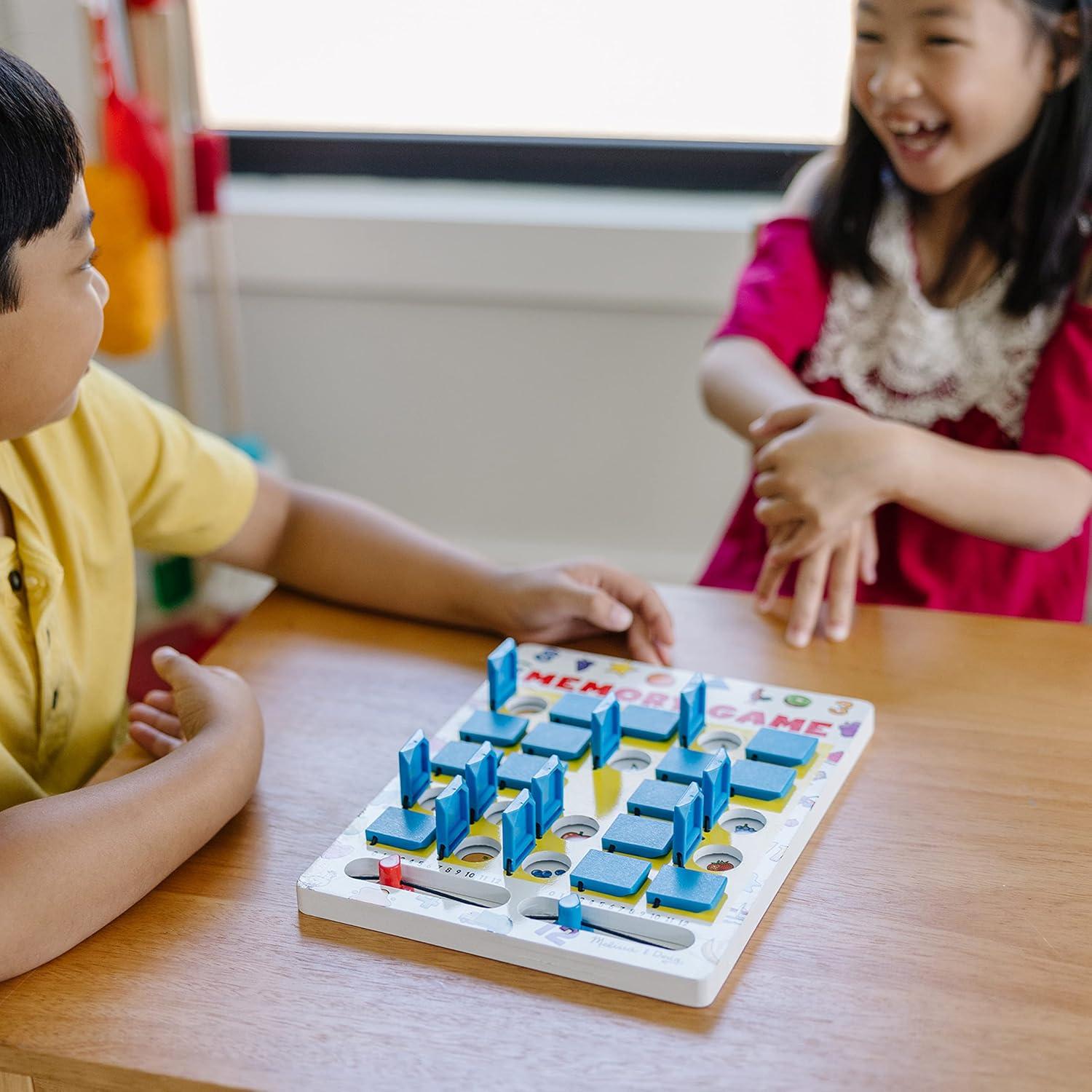 imageMelissa ampamp Doug Flip to Win Travel Memory Game  Wooden Game Board 7 DoubleSided Cards Road Trip Essentials for Kids Hangman for Kids Memory Toy for Toddlers and 5