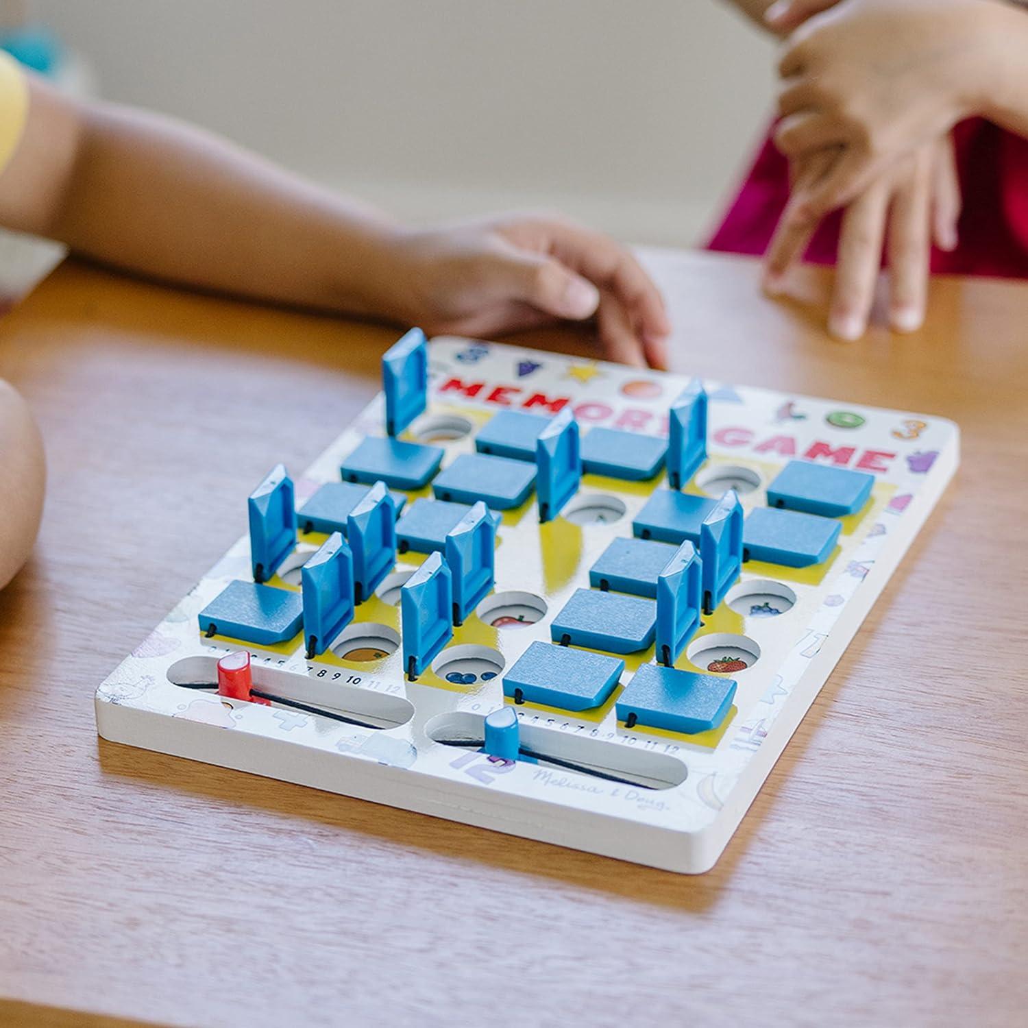 imageMelissa ampamp Doug Flip to Win Travel Memory Game  Wooden Game Board 7 DoubleSided Cards Road Trip Essentials for Kids Hangman for Kids Memory Toy for Toddlers and 5