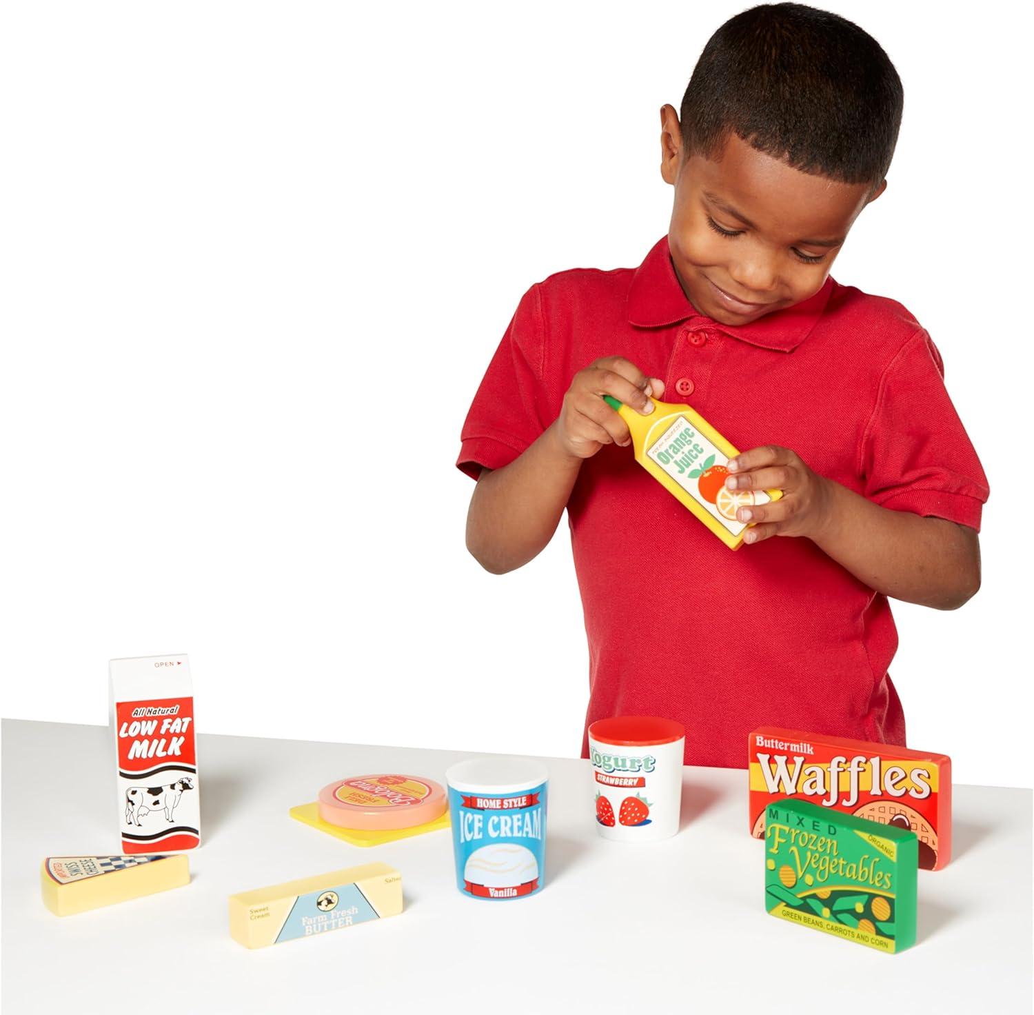 imageMelissa ampamp Doug Fridge Food Wooden Play Food for Kids Kitchen Playset Play Kitchen Accessories Preschool Toys for Girls ampamp Boys Ages 3